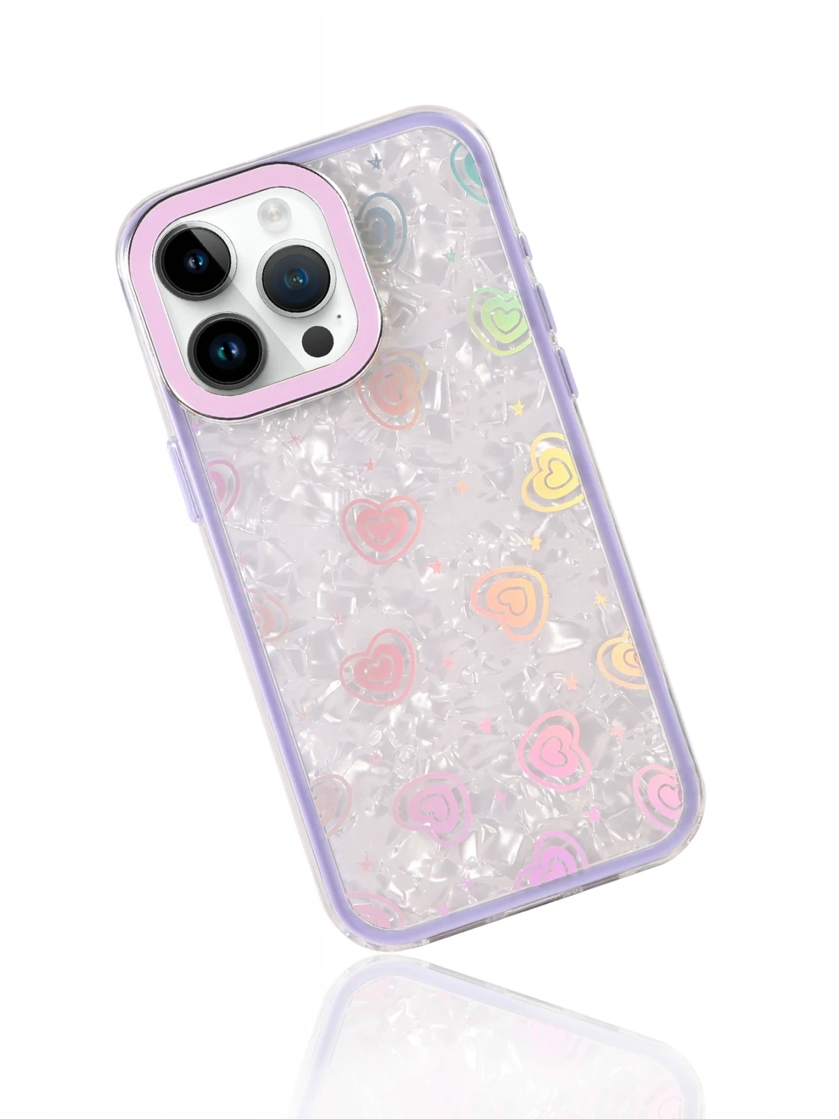 Newface Apple iPhone 15 Pro Max Lumi Desenli Kapak - Mor