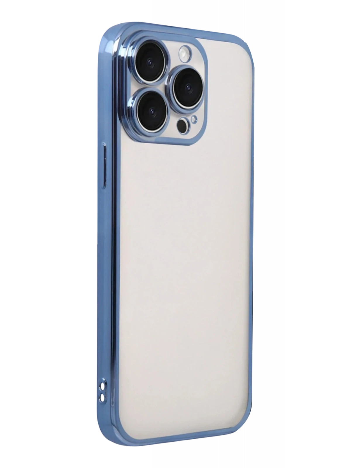 Newface Apple iPhone 15 Pro Max Razer Lensli Silikon - Açık Mavi