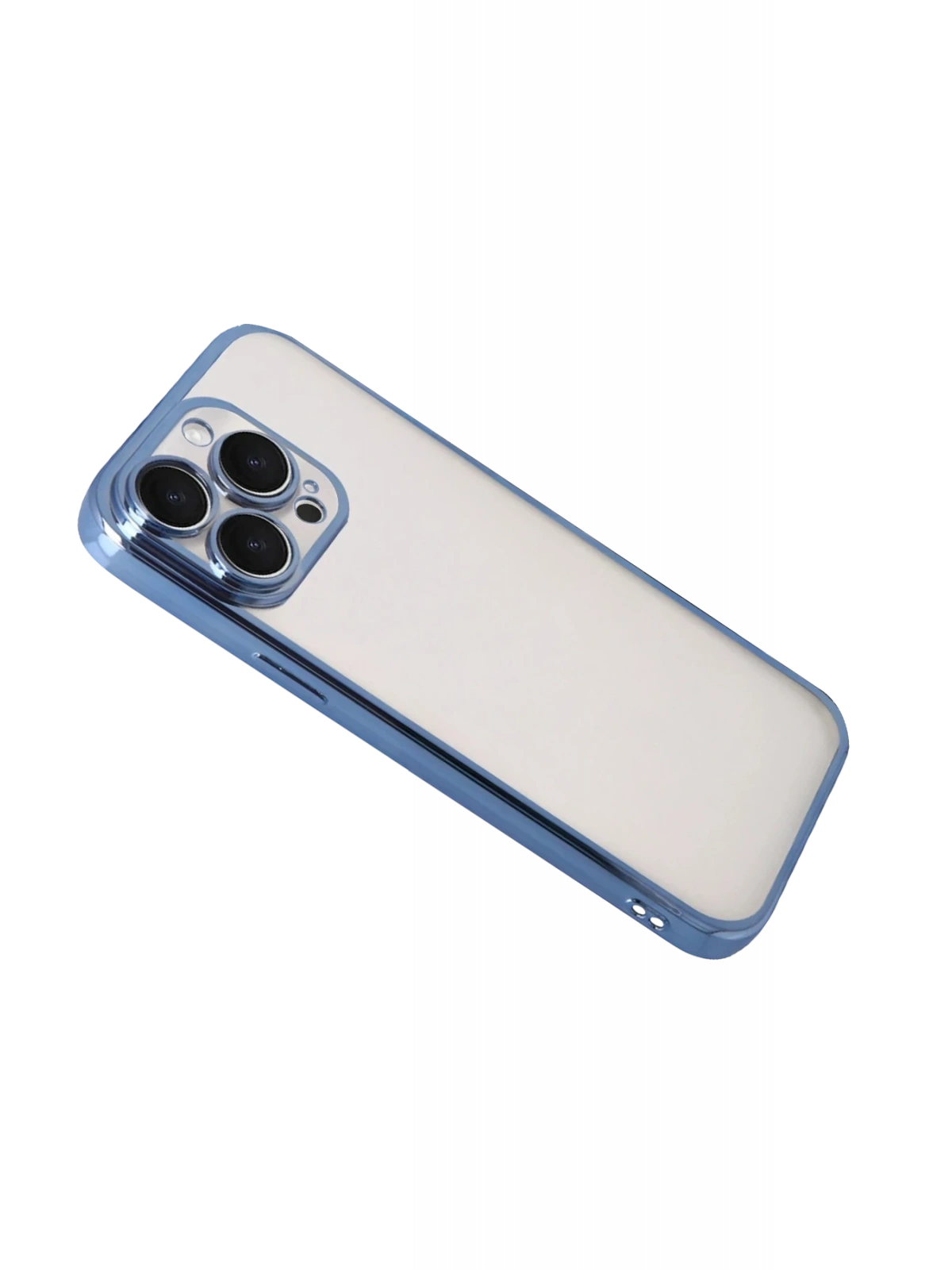 Newface Apple iPhone 15 Pro Max Razer Lensli Silikon - Açık Mavi