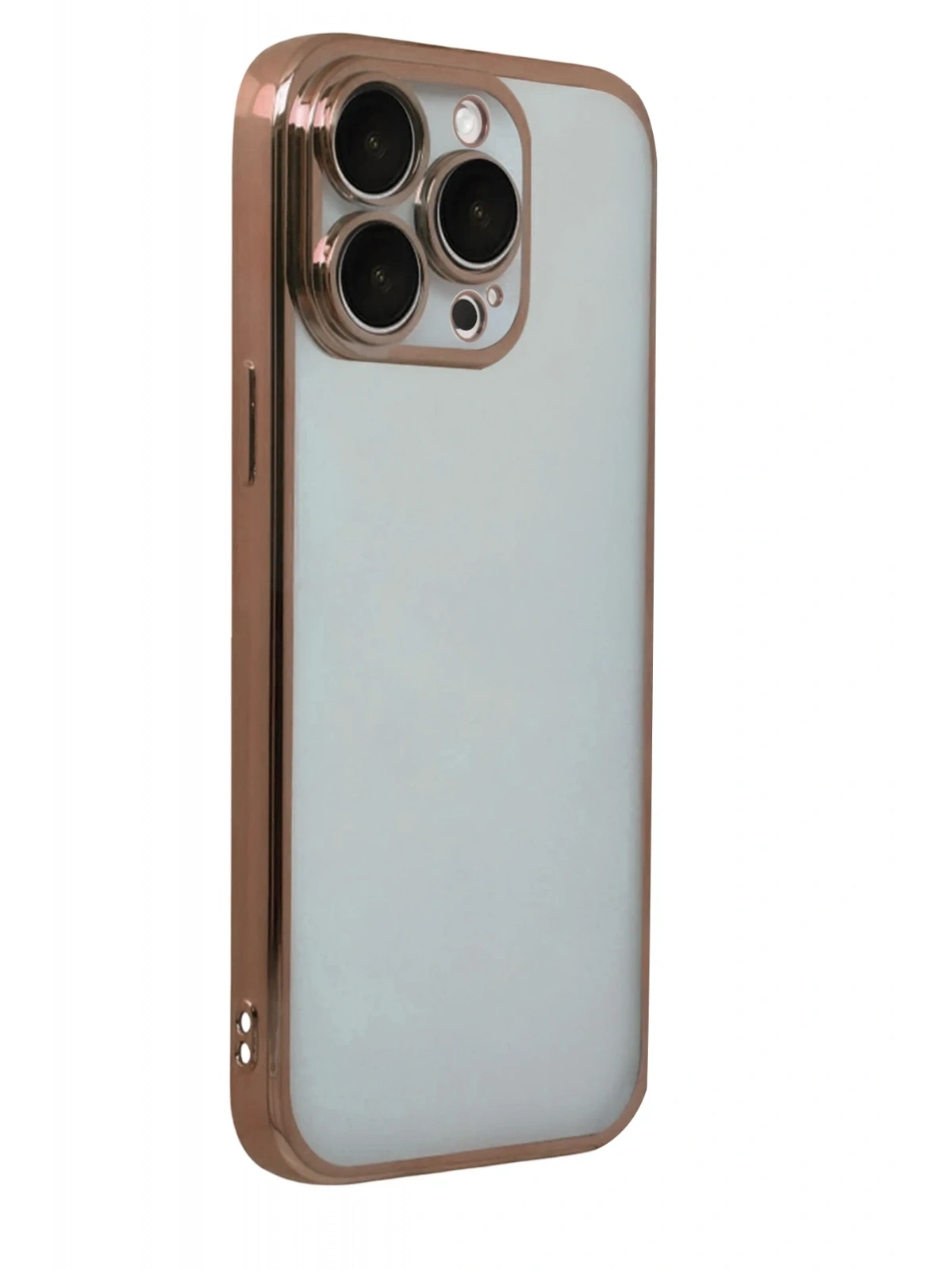 Newface Apple iPhone 15 Pro Max Razer Lensli Silikon - Çöl Titanyum