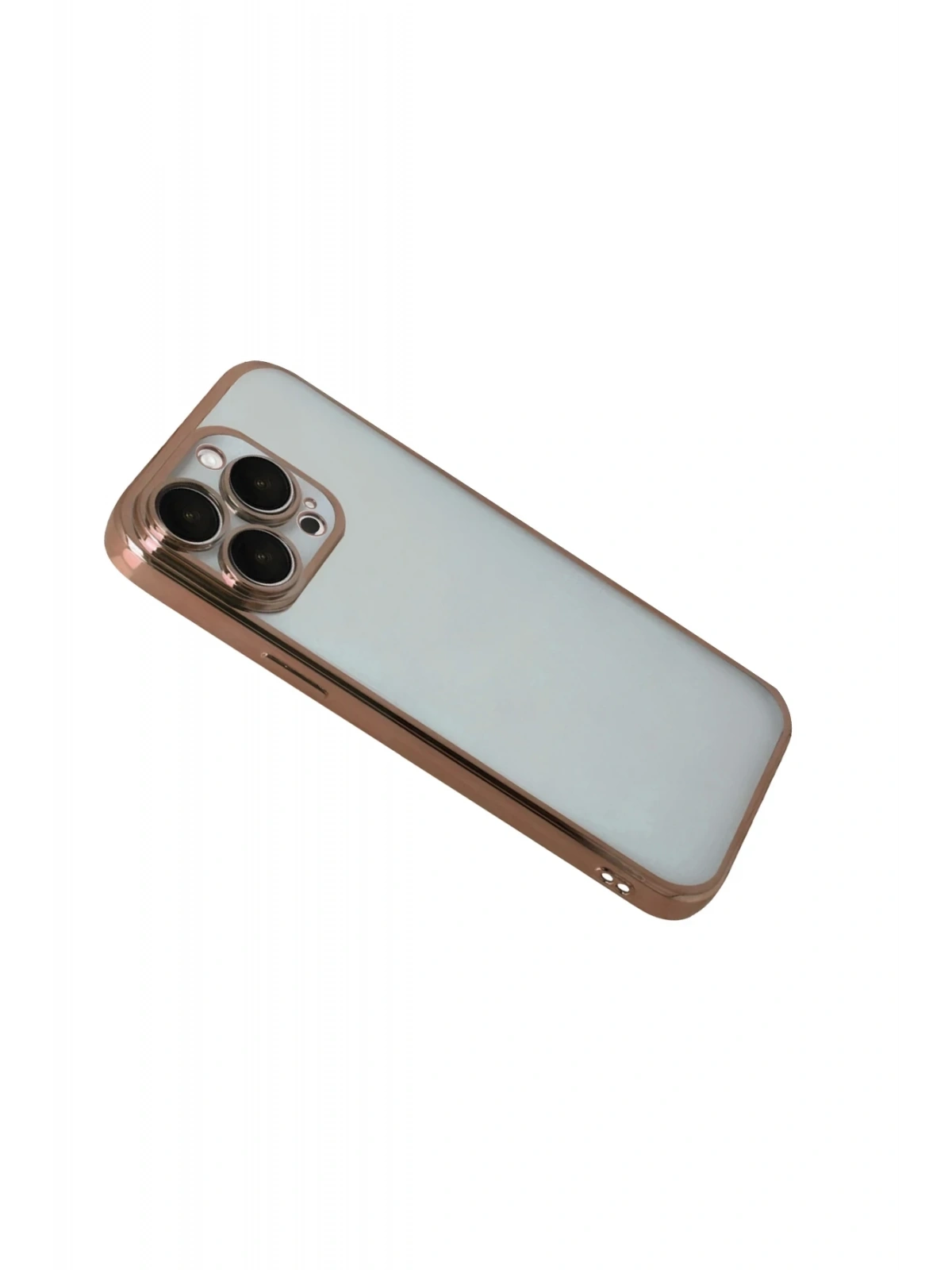 Newface Apple iPhone 15 Pro Max Razer Lensli Silikon - Çöl Titanyum