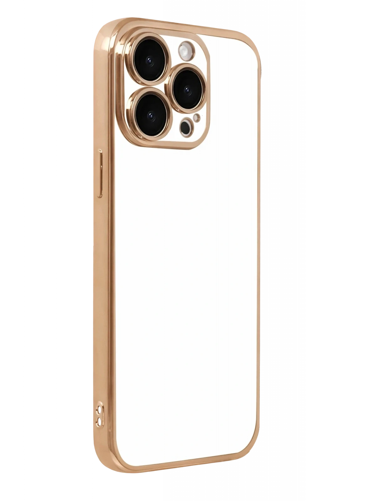 Newface Apple iPhone 15 Pro Max Razer Lensli Silikon - Gold
