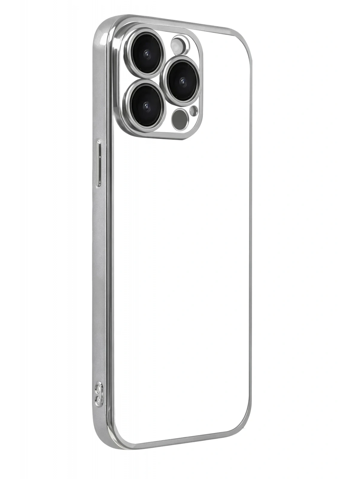 Newface Apple iPhone 15 Pro Max Razer Lensli Silikon - Gümüş