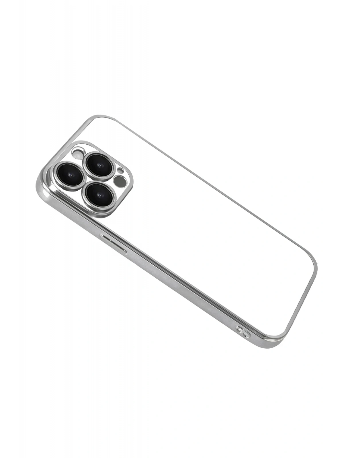 Newface Apple iPhone 15 Pro Max Razer Lensli Silikon - Gümüş