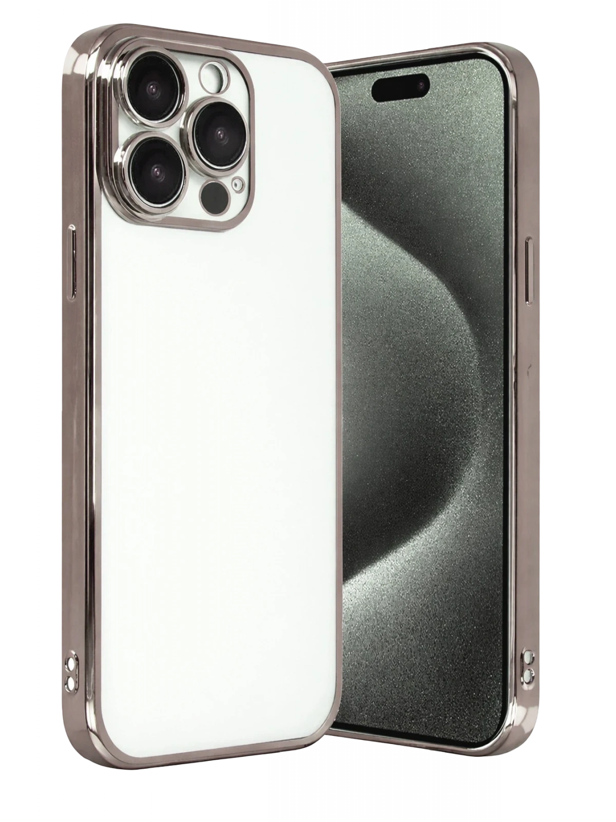 Newface Apple iPhone 15 Pro Max Razer Lensli Silikon - Titan Gri