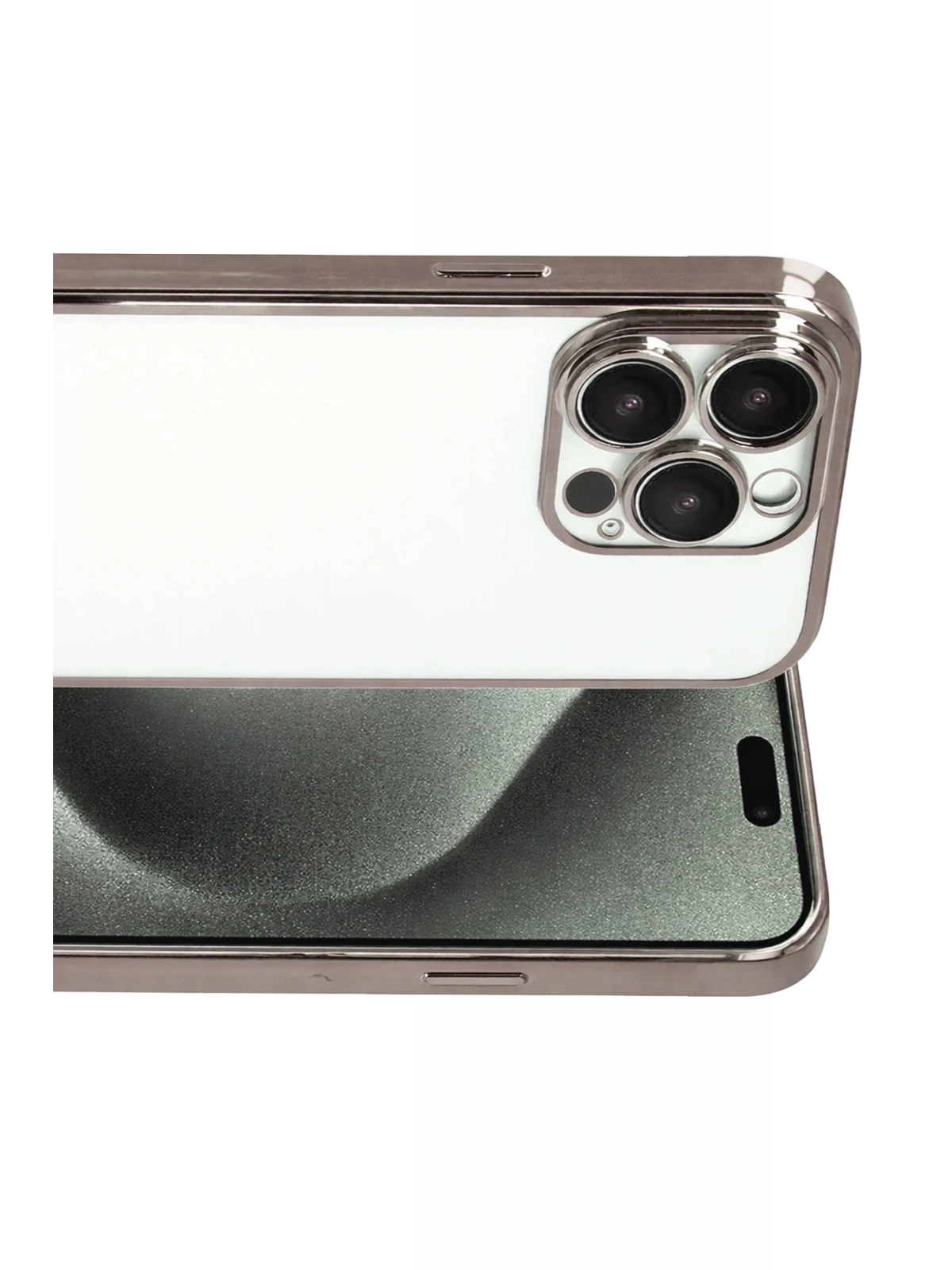 Newface Apple iPhone 15 Pro Max Razer Lensli Silikon - Titan Gri
