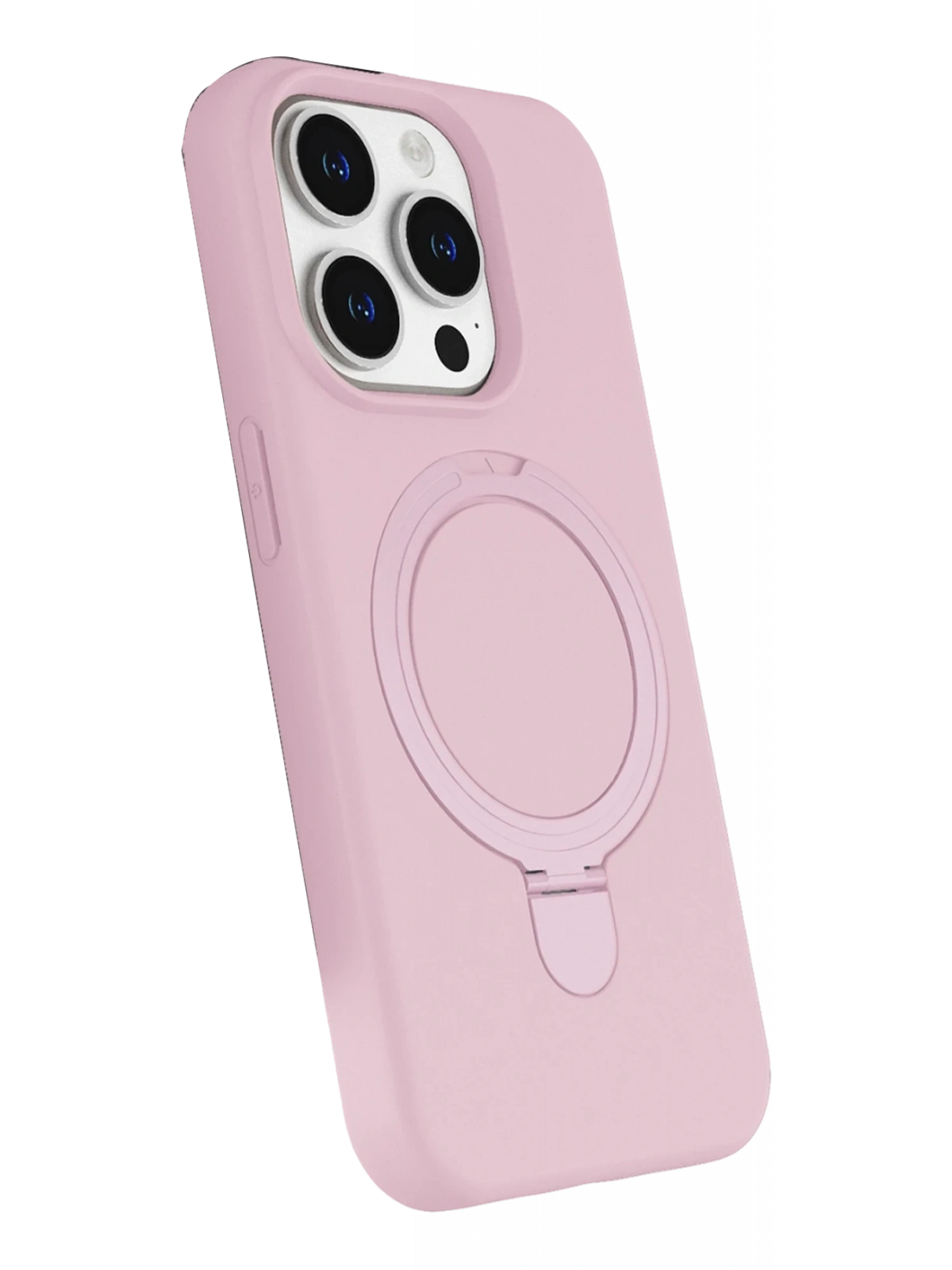 Newface Apple iPhone 15 Pro Max Regal Magsafe Standlı Kapak - Açık Pembe