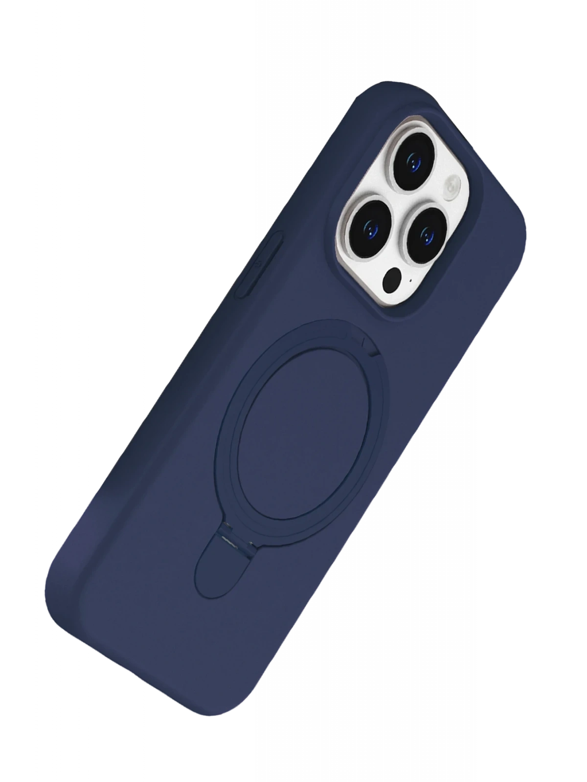 Newface Apple iPhone 15 Pro Max Regal Magsafe Standlı Kapak - Lacivert
