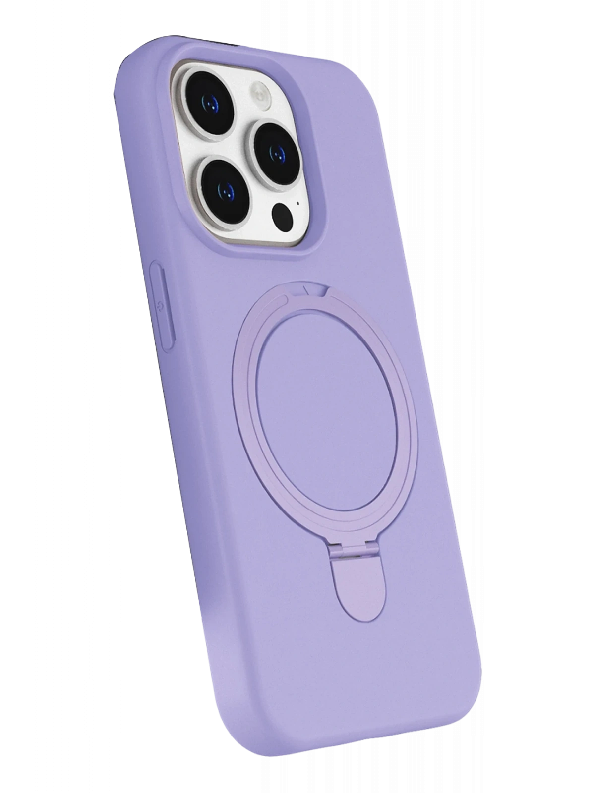 Newface Apple iPhone 15 Pro Max Regal Magsafe Standlı Kapak - Lila