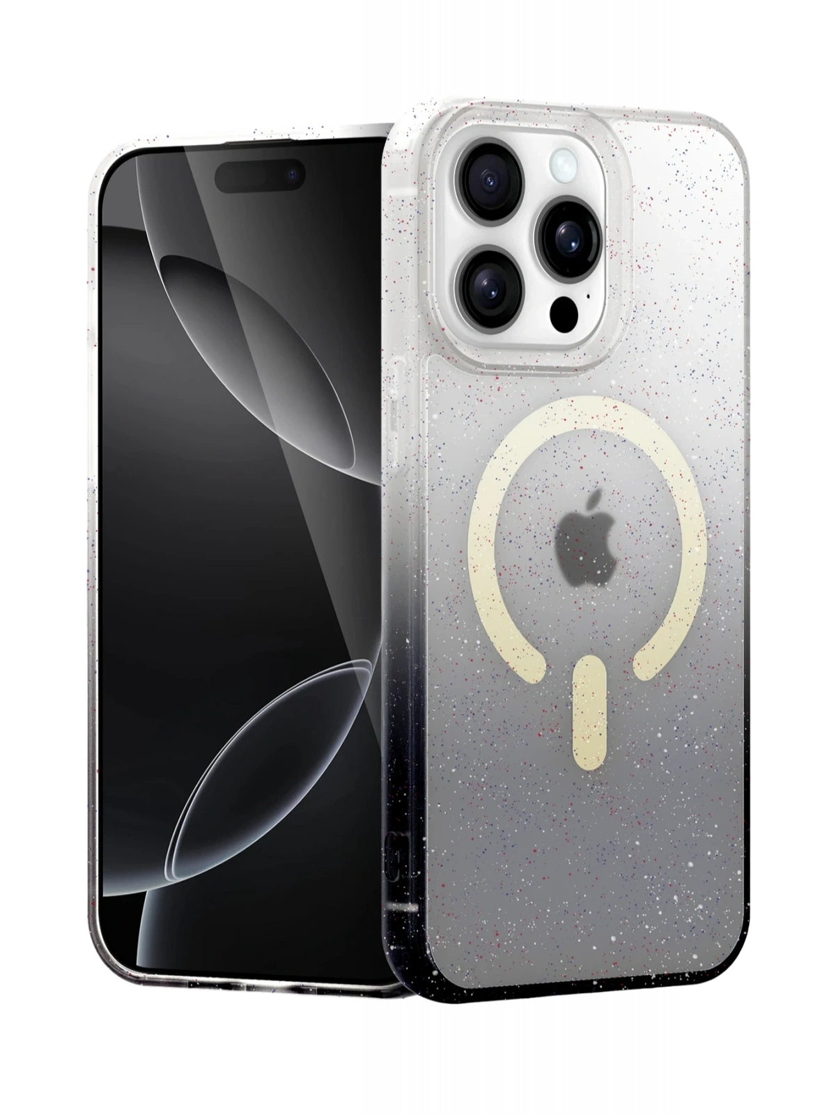 Newface Apple iPhone 15 Pro Pummel Shiny Magsafe Kapak - Siyah