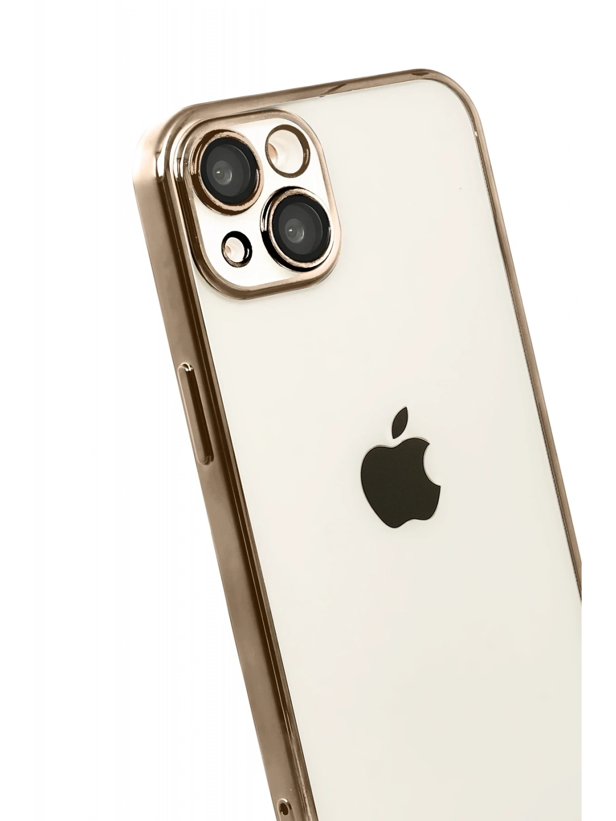 Newface Apple iPhone 15 Razer Lensli Silikon - Çöl Titanyum