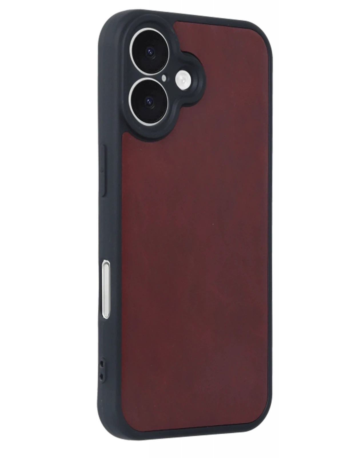 Newface Apple iPhone 16 Kılıf Aras Deri Kapak - Bordo