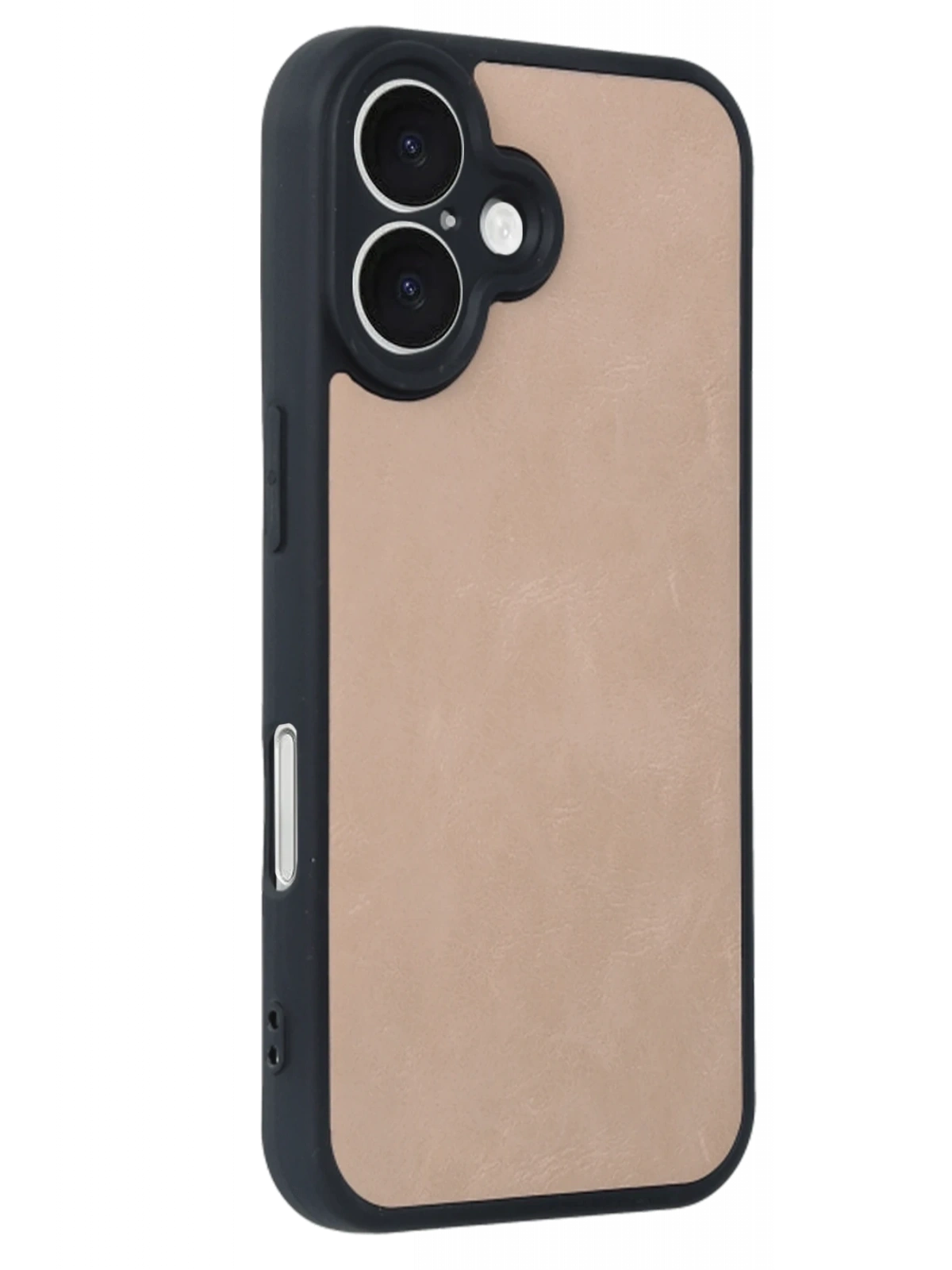 Newface Apple iPhone 16 Kılıf Aras Deri Kapak - Pudra