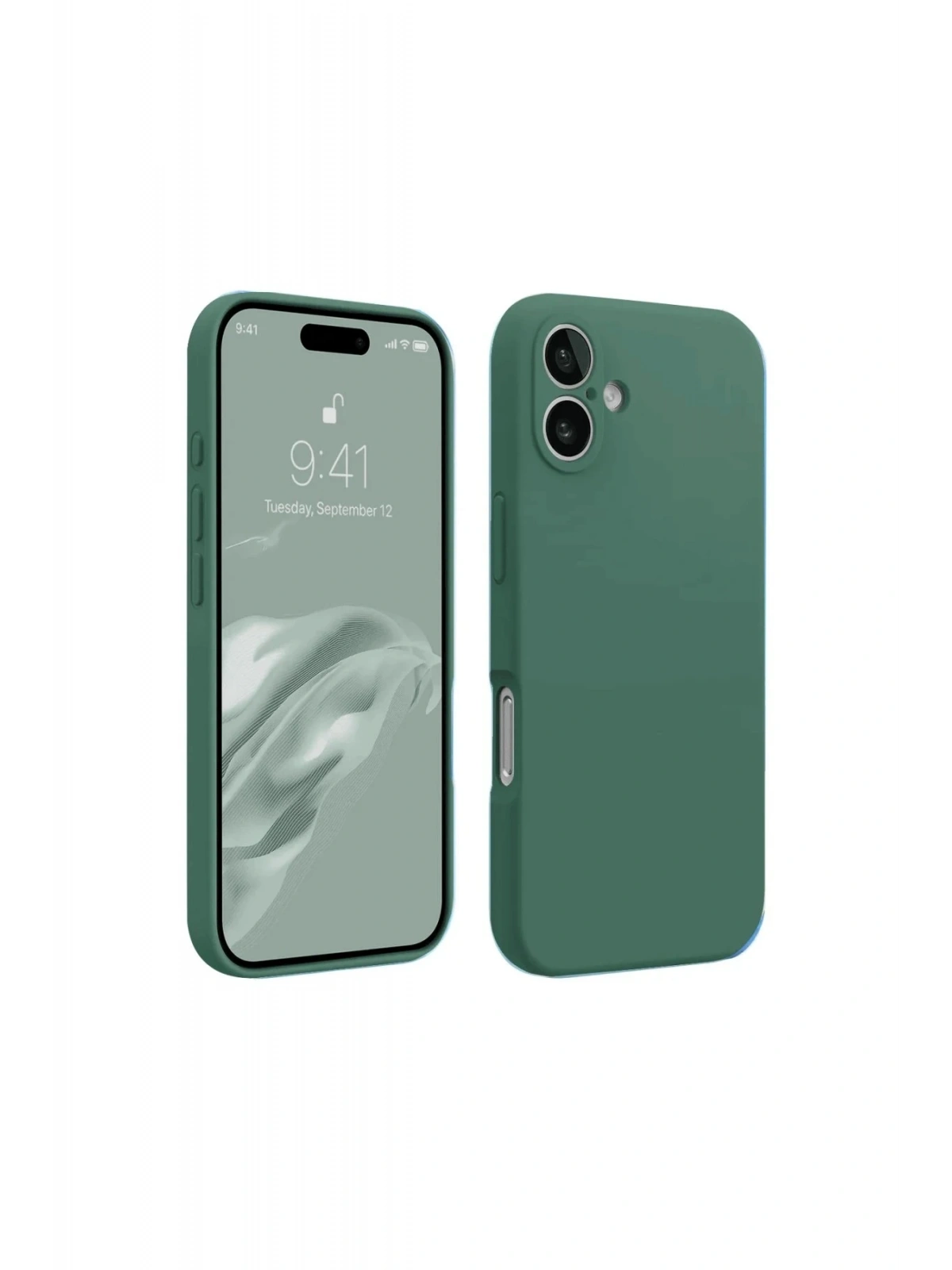 Newface Apple iPhone 16 Kılıf First Silikon - Koyu Yeşil