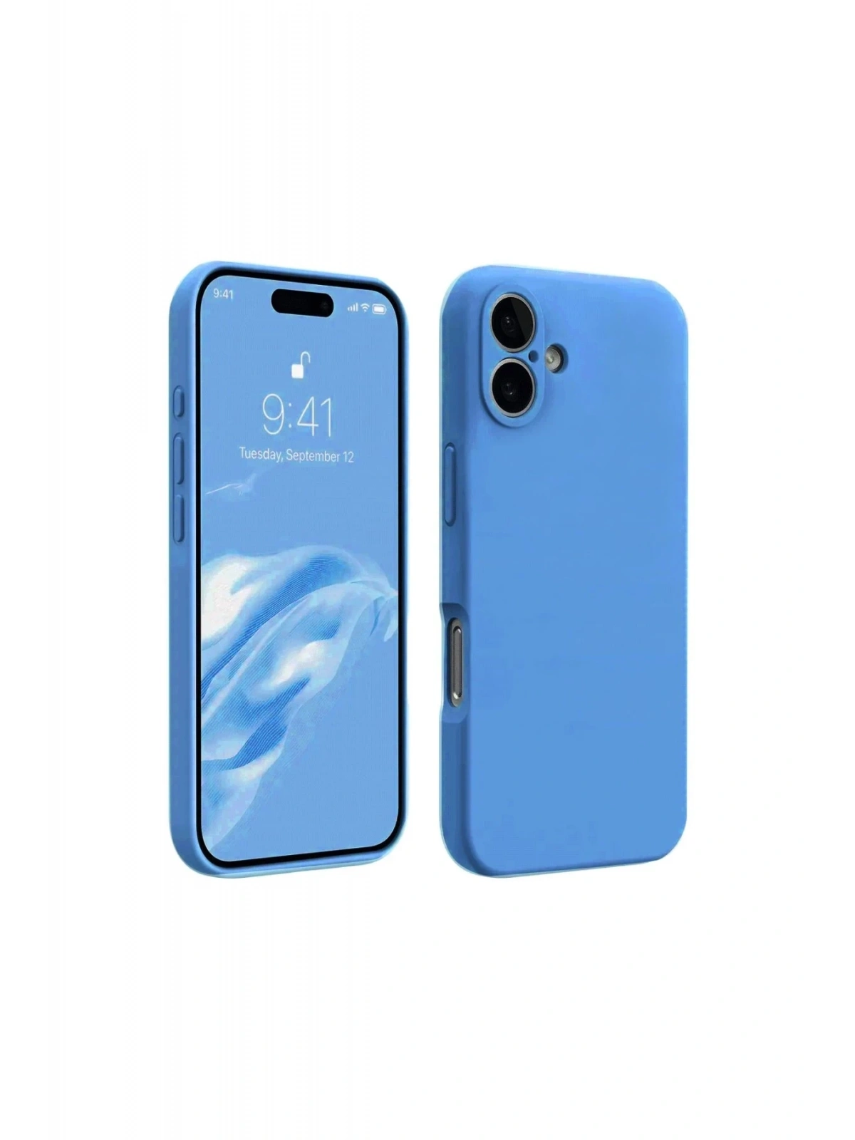 Newface Apple iPhone 16 Kılıf First Silikon - Mavi