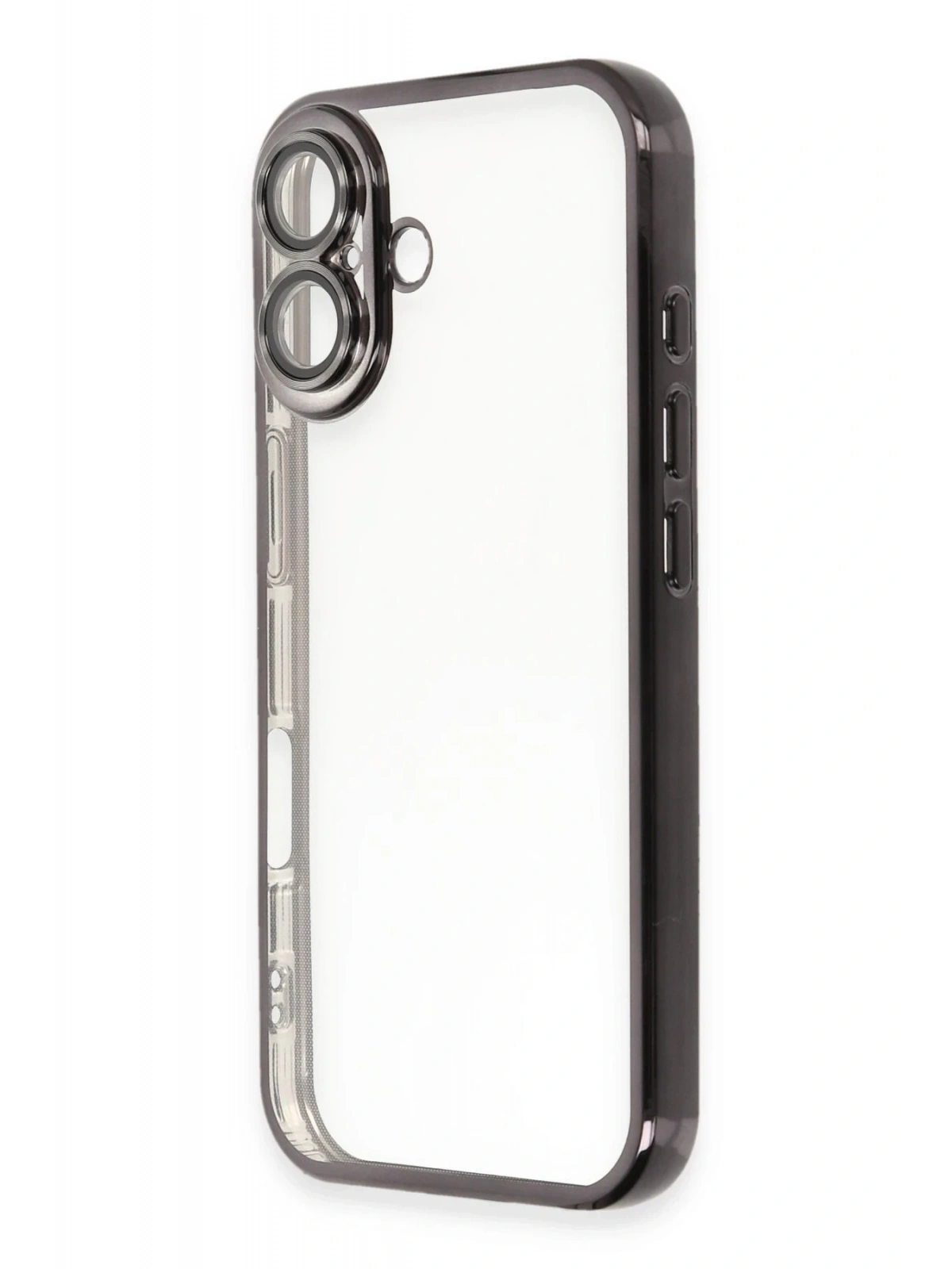 Newface Apple iPhone 16 Kılıf Razer Lensli Silikon - Siyah