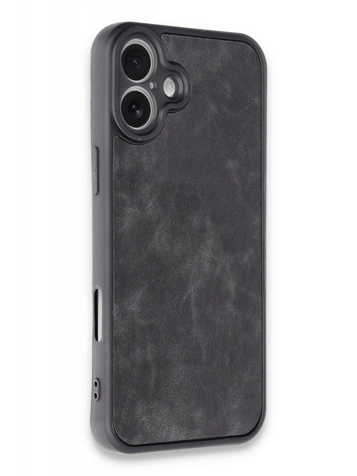 Newface Apple iPhone 16 Plus Kılıf Aras Deri Kapak - Siyah