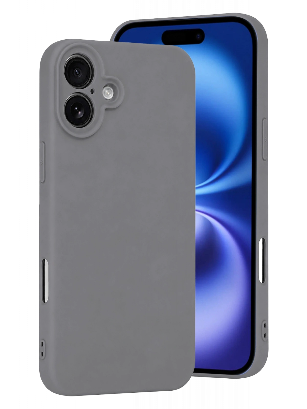 Newface Apple iPhone 16 Plus Kılıf First Silikon - Gri
