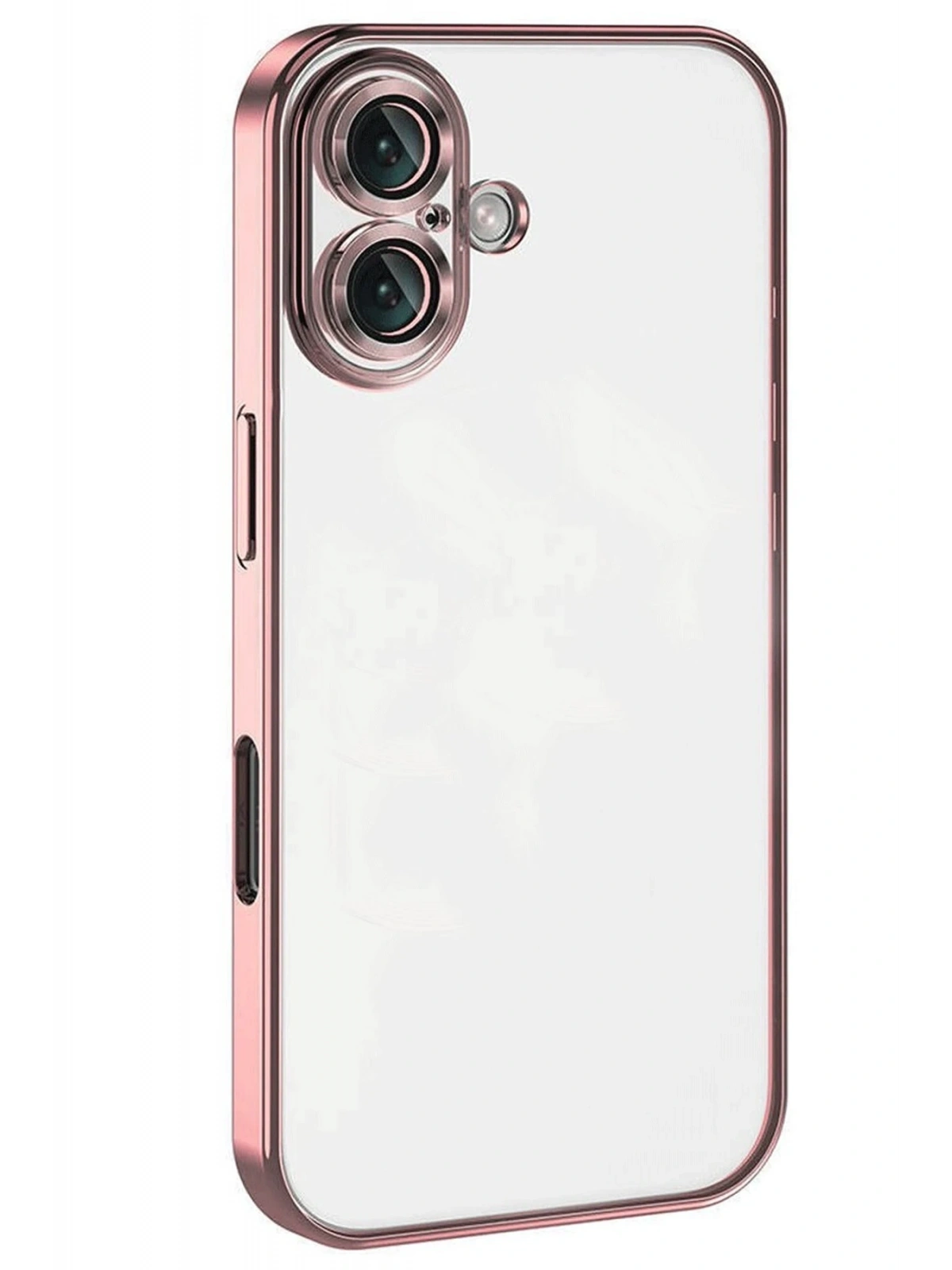 Newface Apple iPhone 16 Plus Kılıf Razer Lensli Silikon - Pembe