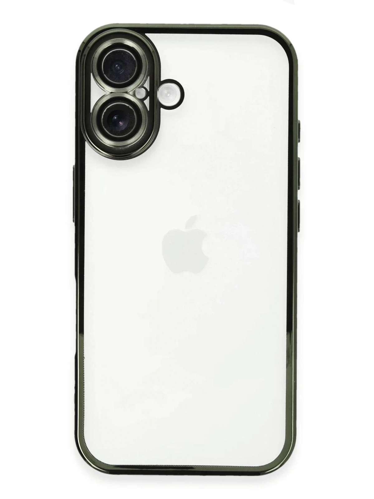 Newface Apple iPhone 16 Plus Kılıf Razer Lensli Silikon - Yeşil