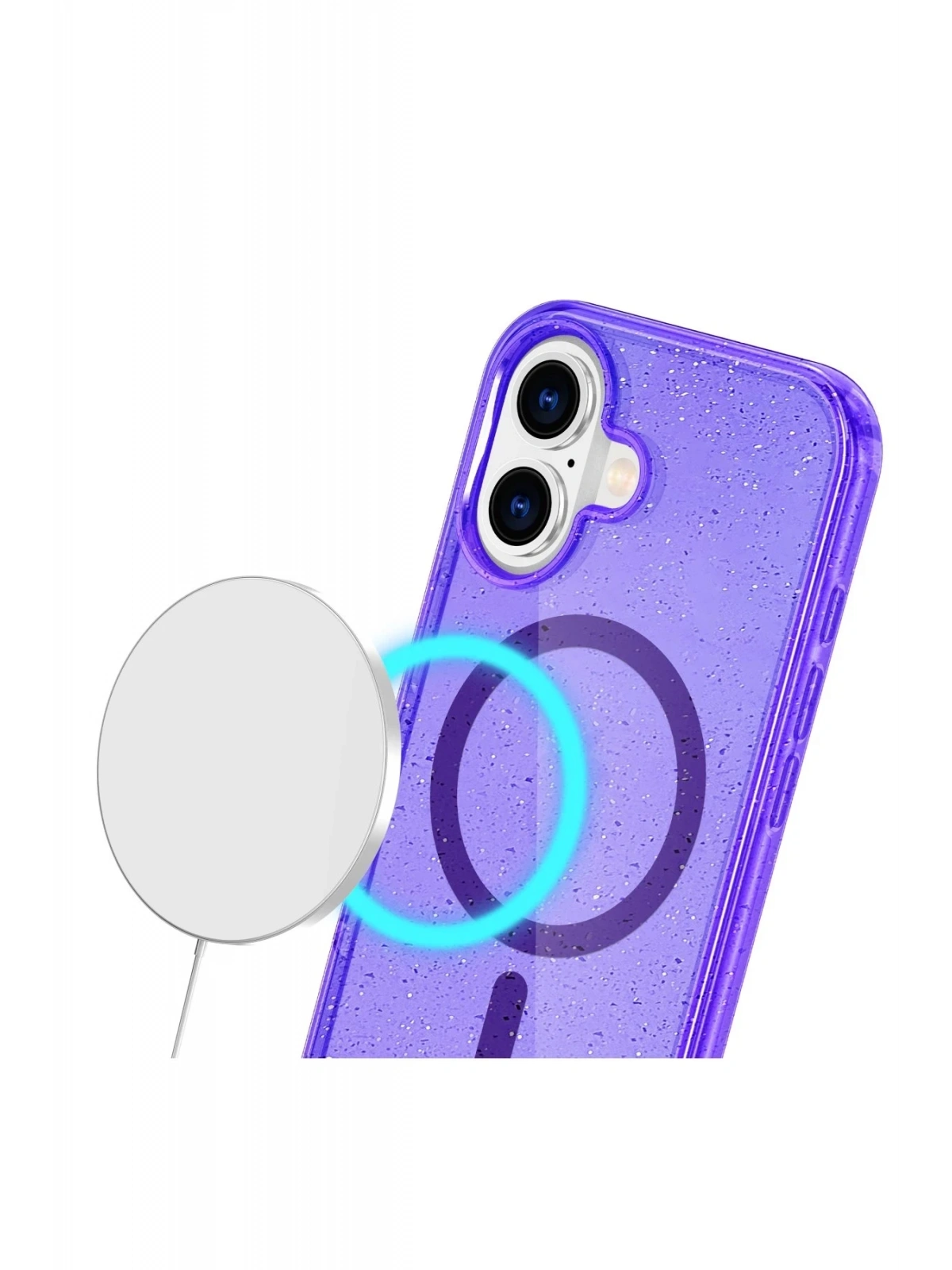 Newface Apple iPhone 16 Plus Kılıf Star Magsafe Kapak - Mor