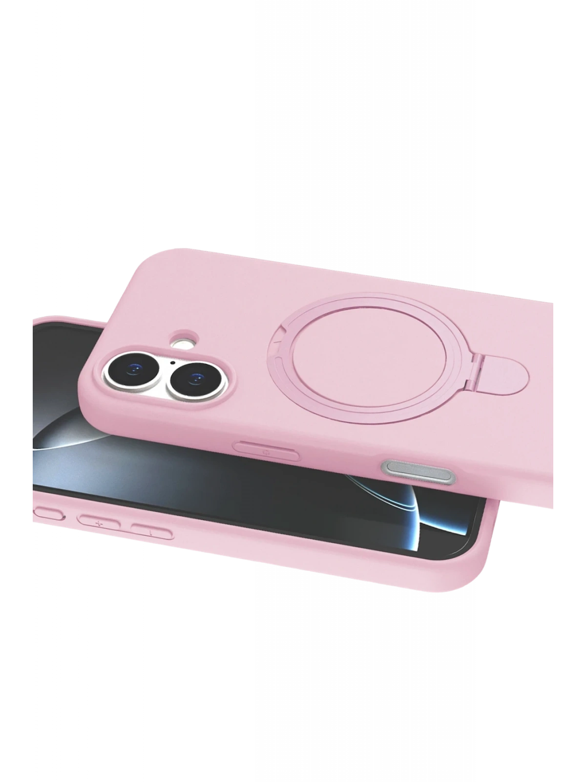 Newface Apple iPhone 16 Plus Regal Magsafe Standlı Kapak - Açık Pembe