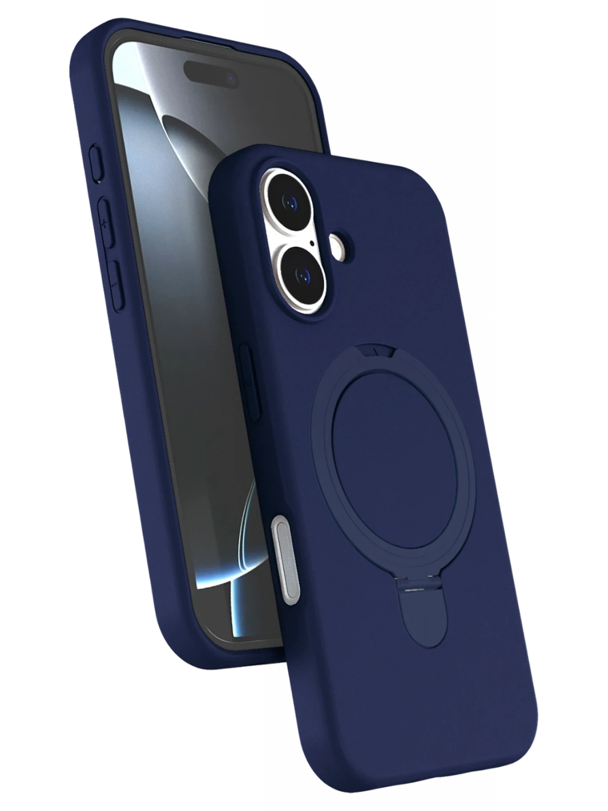 Newface Apple iPhone 16 Plus Regal Magsafe Standlı Kapak - Lacivert
