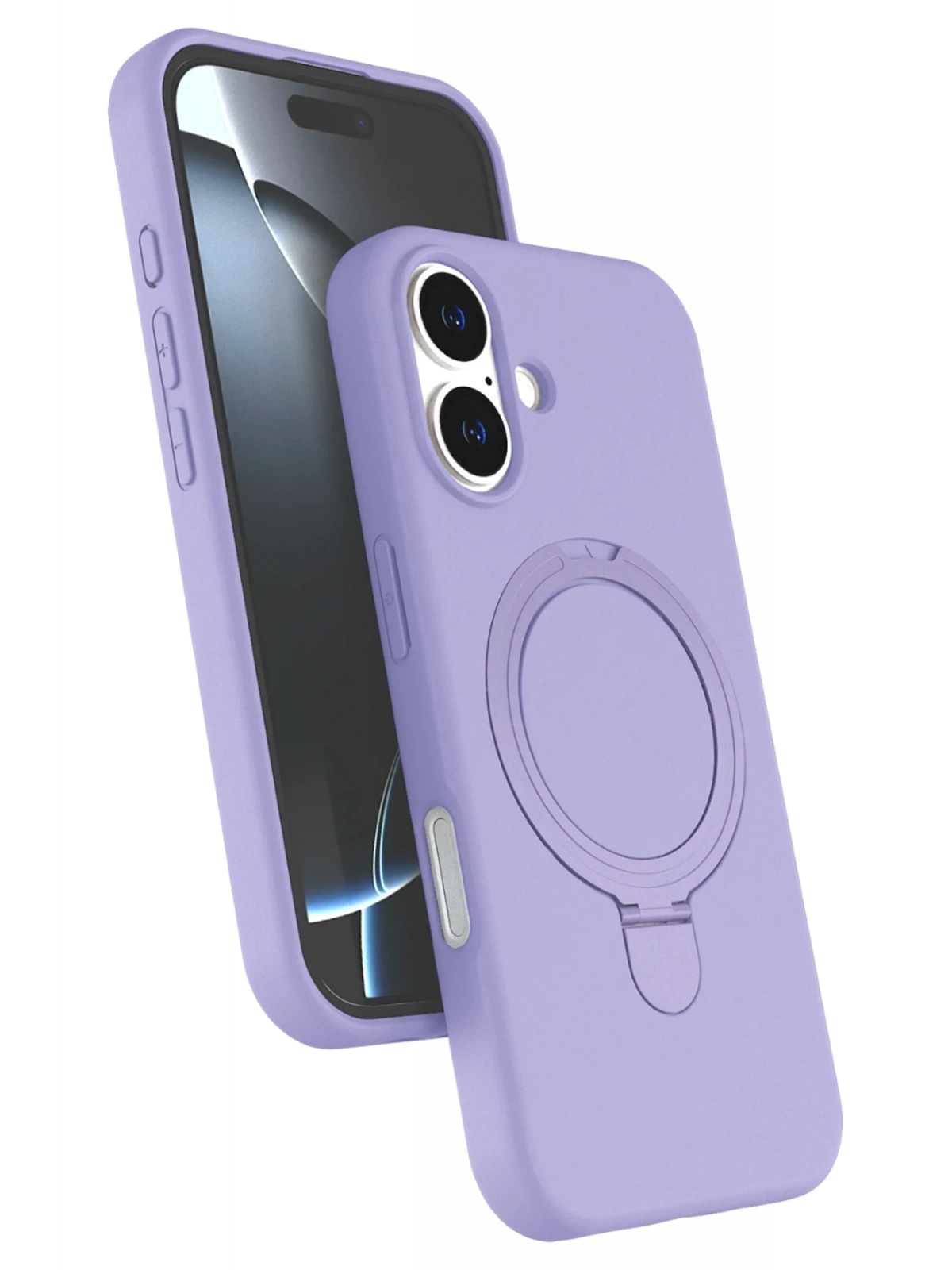 Newface Apple iPhone 16 Plus Regal Magsafe Standlı Kapak - Lila