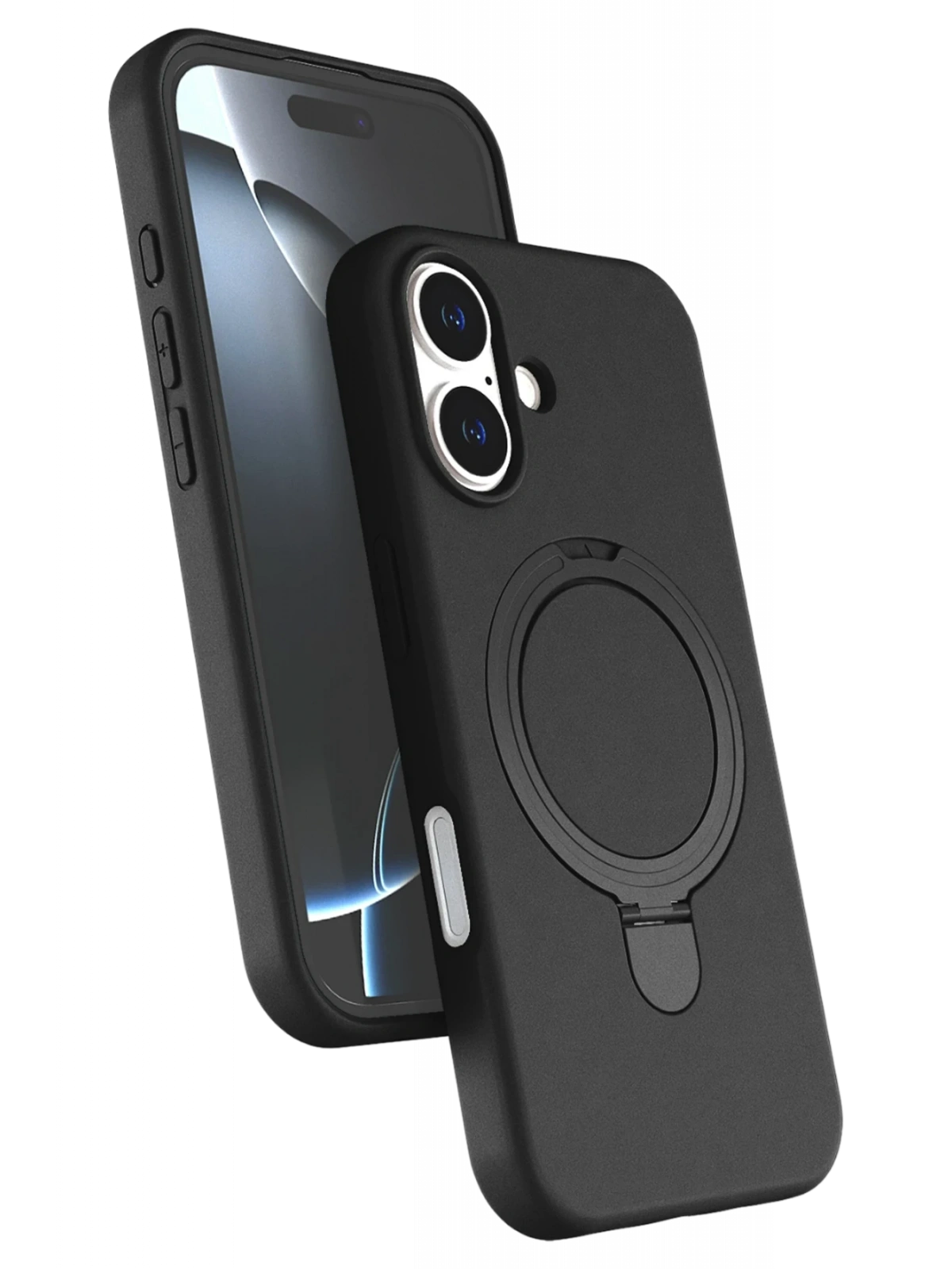 Newface Apple iPhone 16 Plus Regal Magsafe Standlı Kapak - Siyah