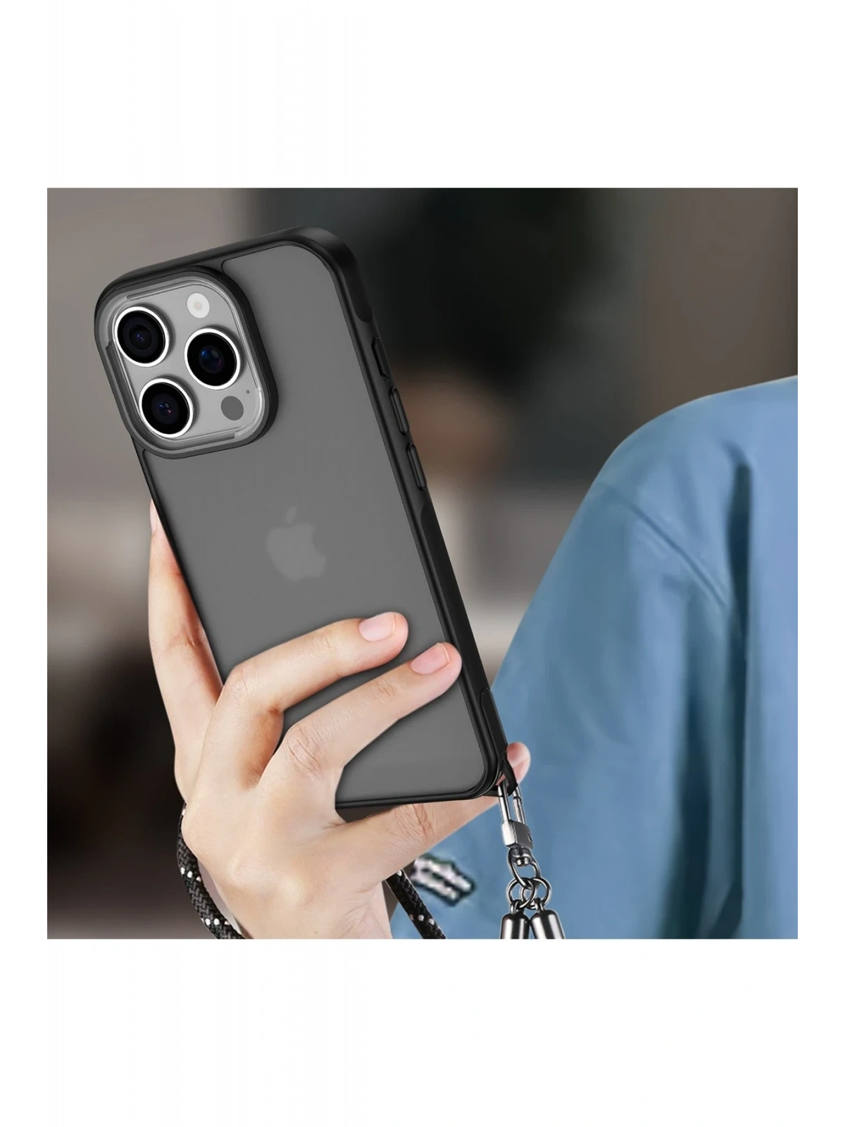Newface Apple iPhone 16 Pro Kılıf Elegant Kapak - Pudra