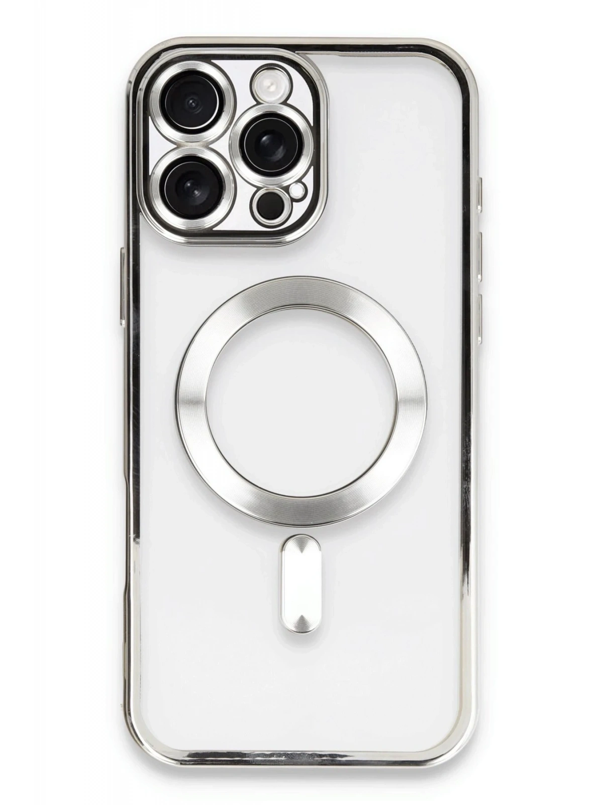 Newface Apple iPhone 16 Pro Kılıf Kross Magneticsafe Kapak - Gümüş