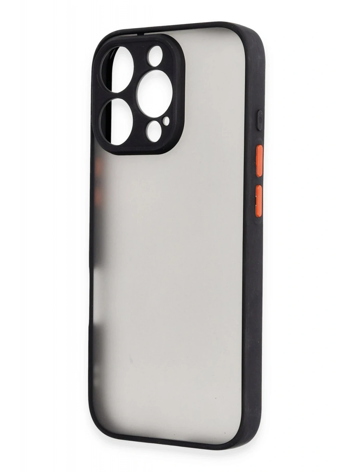 Newface Apple iPhone 16 Pro Kılıf Montreal Silikon Kapak - Siyah