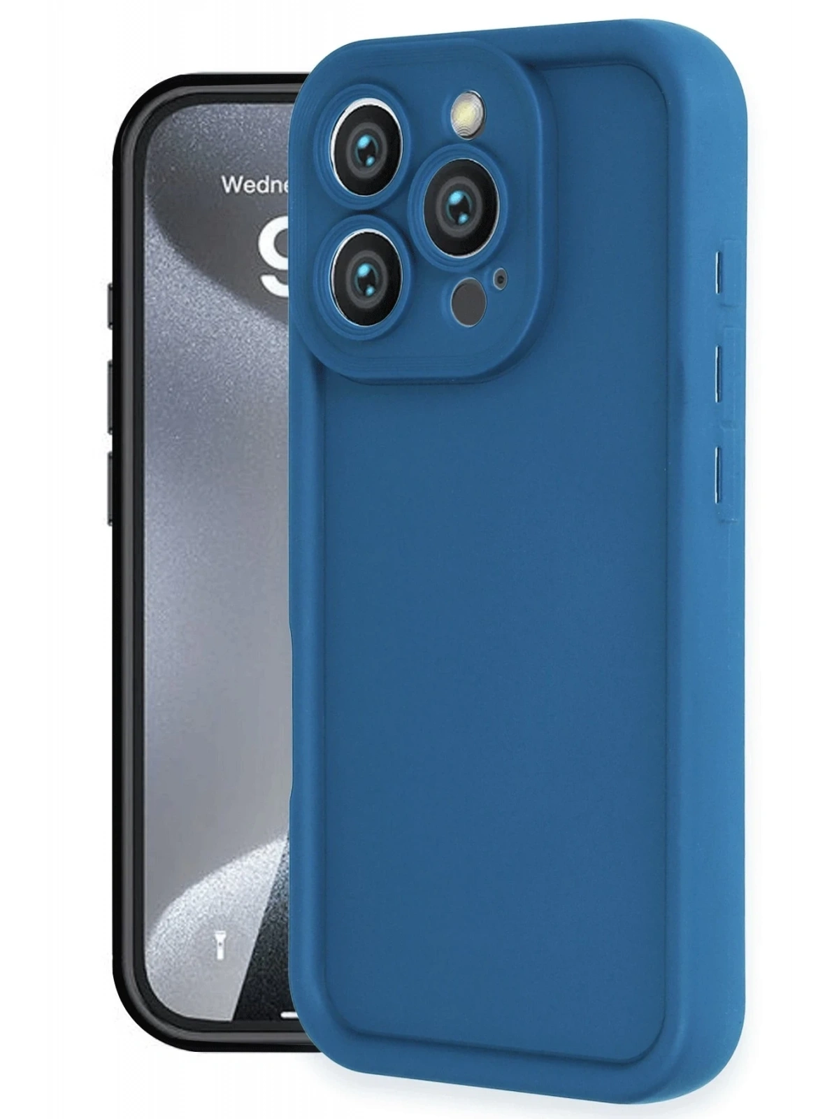 Newface Apple iPhone 16 Pro Kılıf Viera Silikon - Mavi