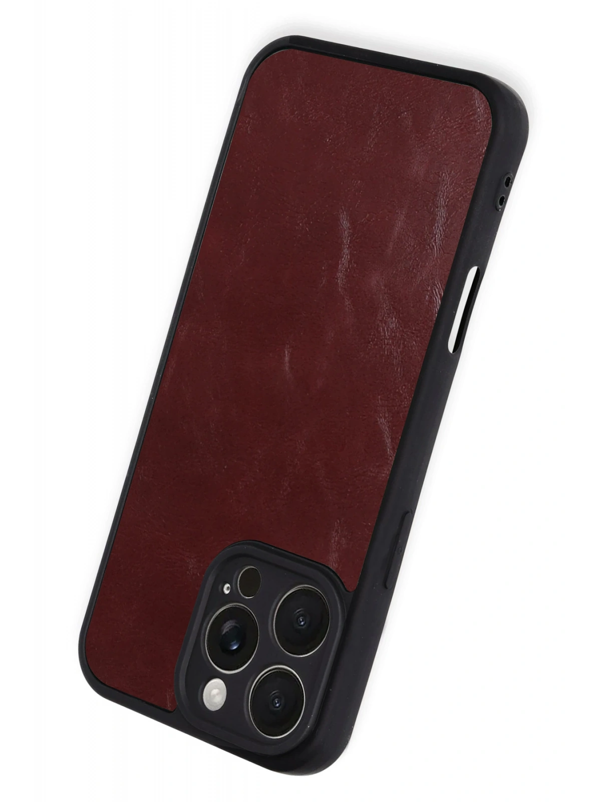 Newface Apple iPhone 16 Pro Max Kılıf Aras Deri Kapak - Bordo
