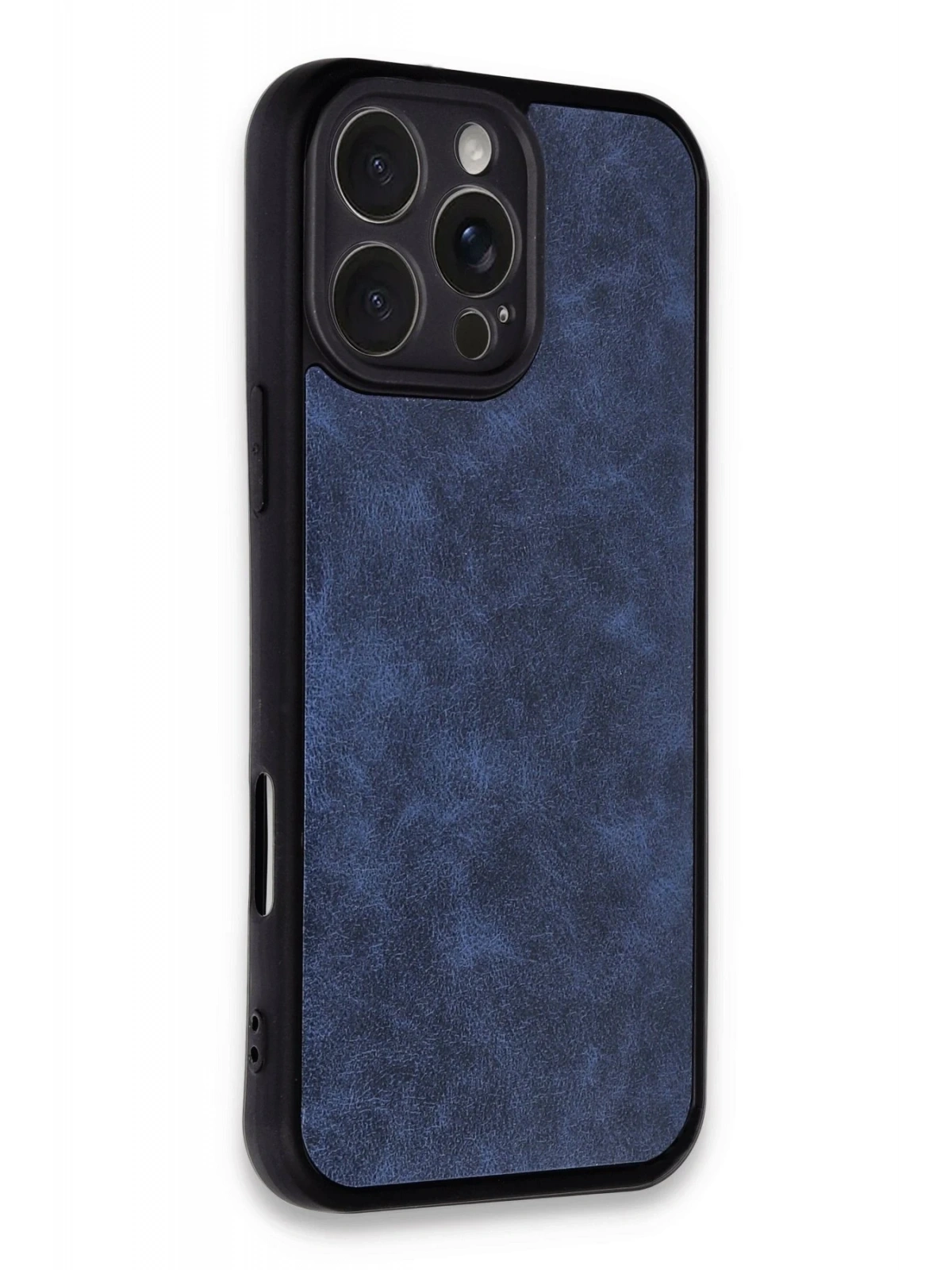 Newface Apple iPhone 16 Pro Max Kılıf Aras Deri Kapak - Lacivert