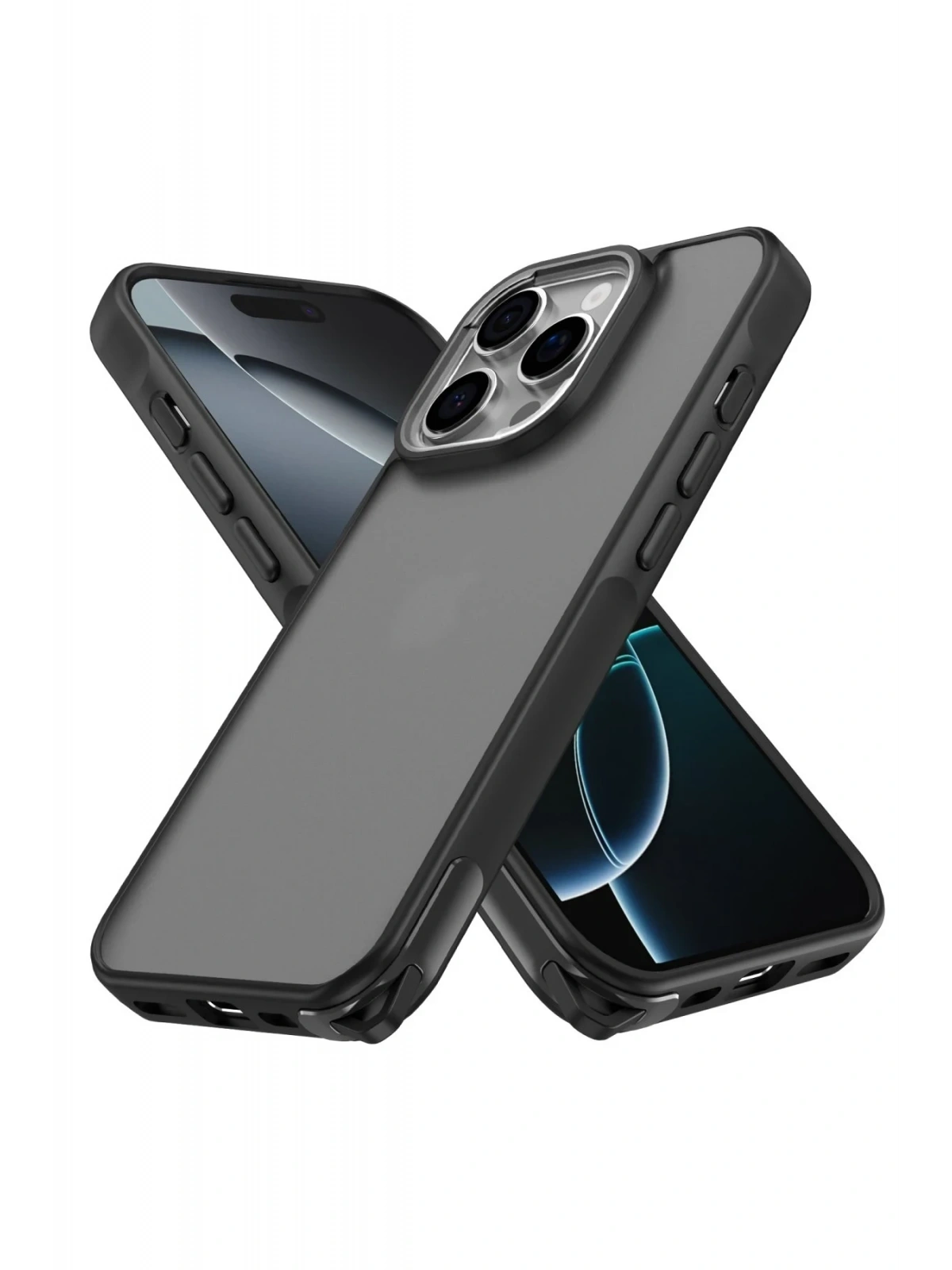 Newface Apple iPhone 16 Pro Max Kılıf Elegant Kapak - Siyah