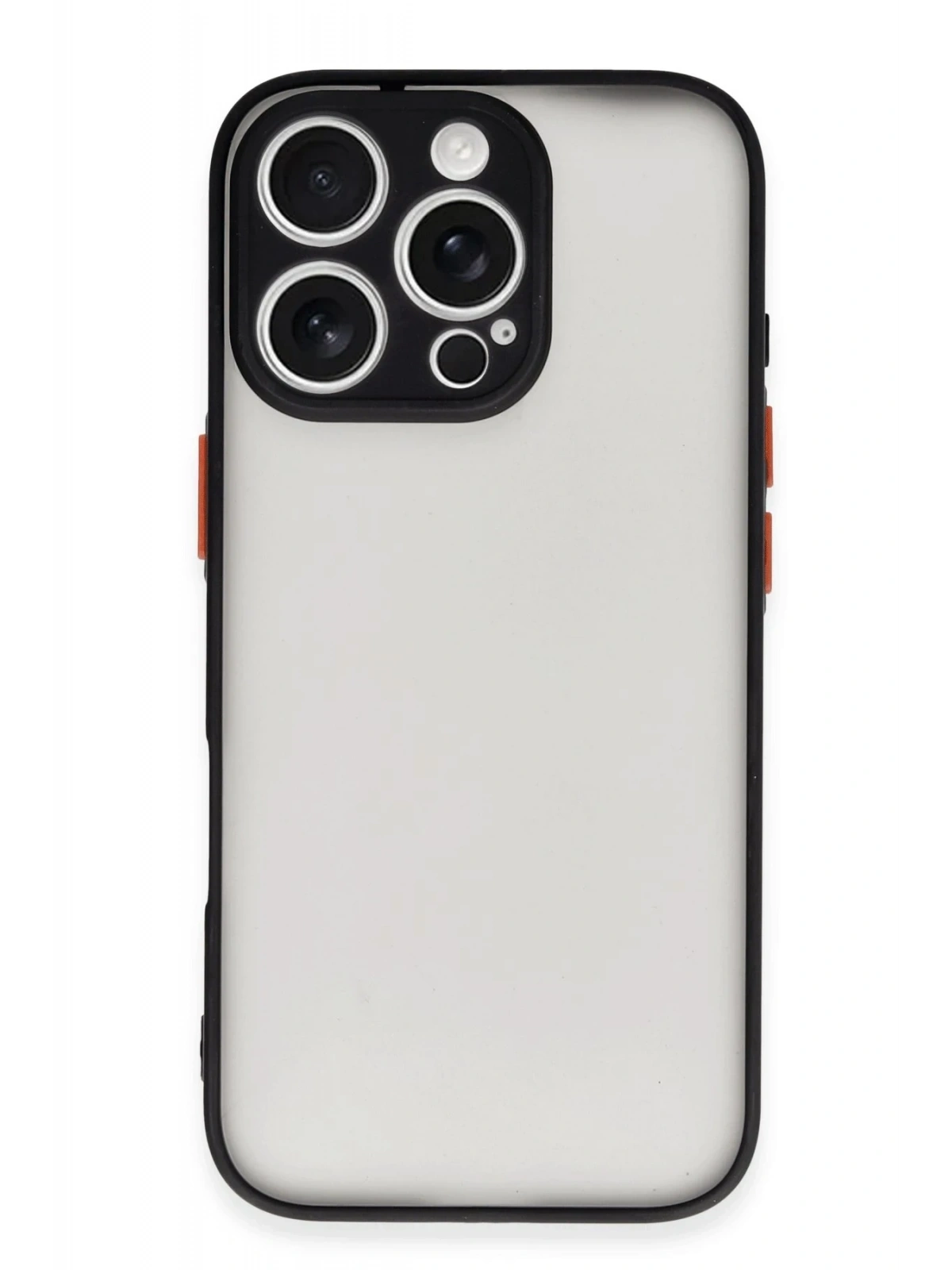 Newface Apple iPhone 16 Pro Max Kılıf Montreal Silikon Kapak - Siyah