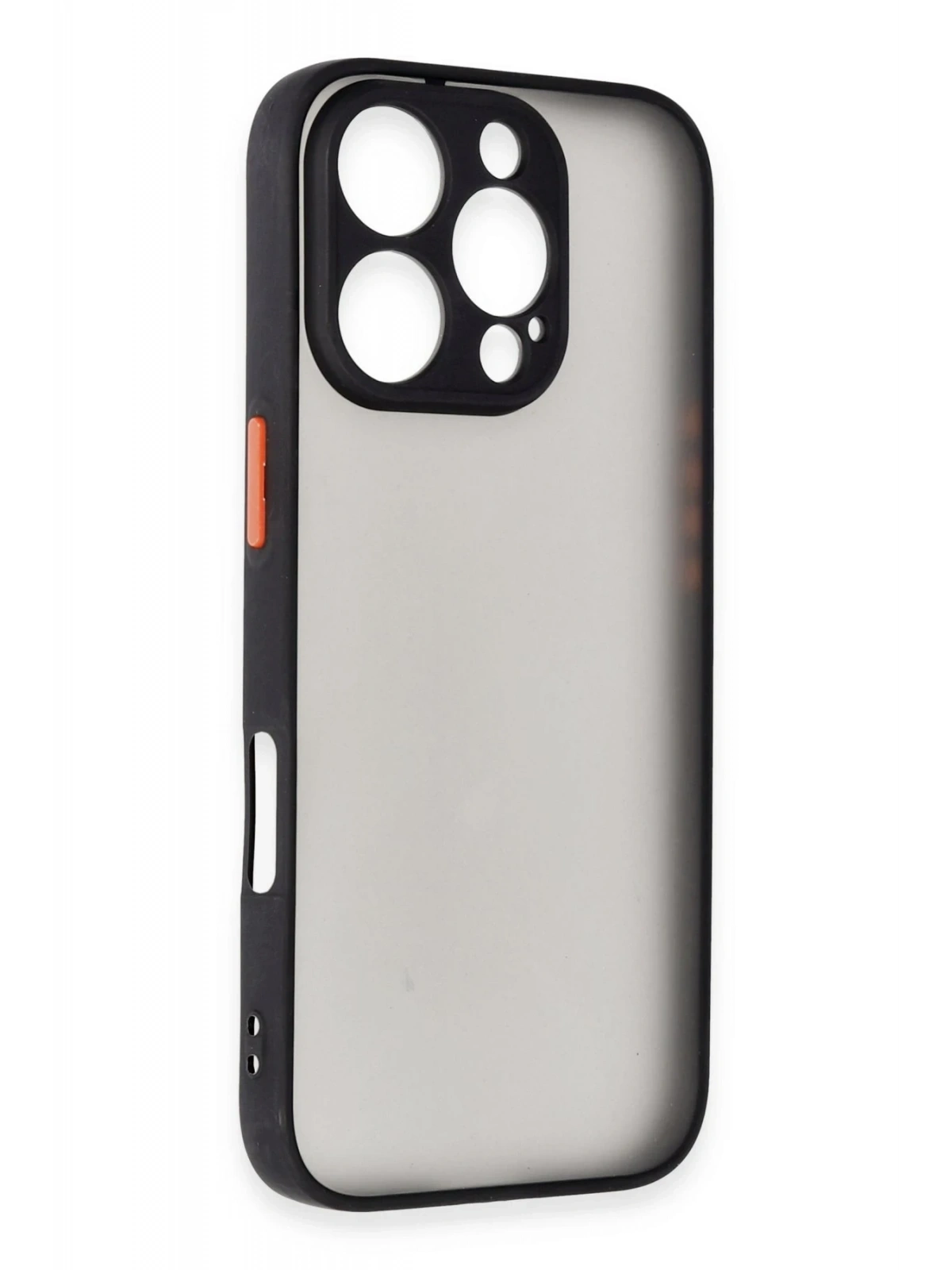 Newface Apple iPhone 16 Pro Max Kılıf Montreal Silikon Kapak - Siyah