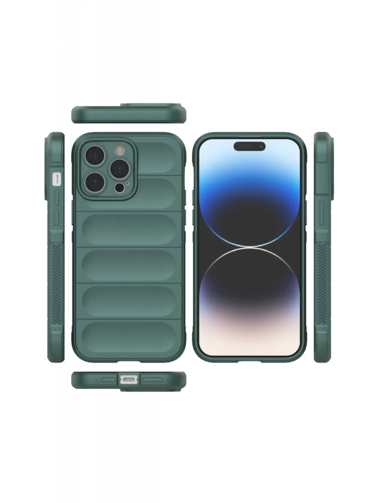 Newface Apple iPhone 16 Pro Max Kılıf Optimum Silikon - Koyu Yeşil