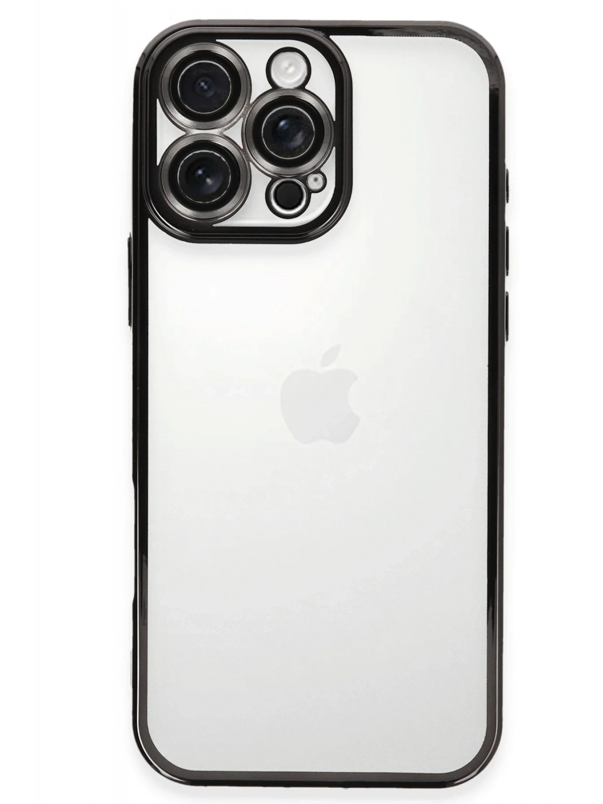 Newface Apple iPhone 16 Pro Max Kılıf Razer Lensli Silikon - Siyah