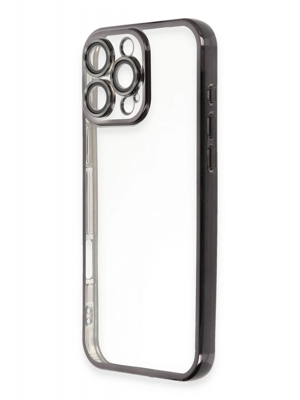 Newface Apple iPhone 16 Pro Max Kılıf Razer Lensli Silikon - Siyah