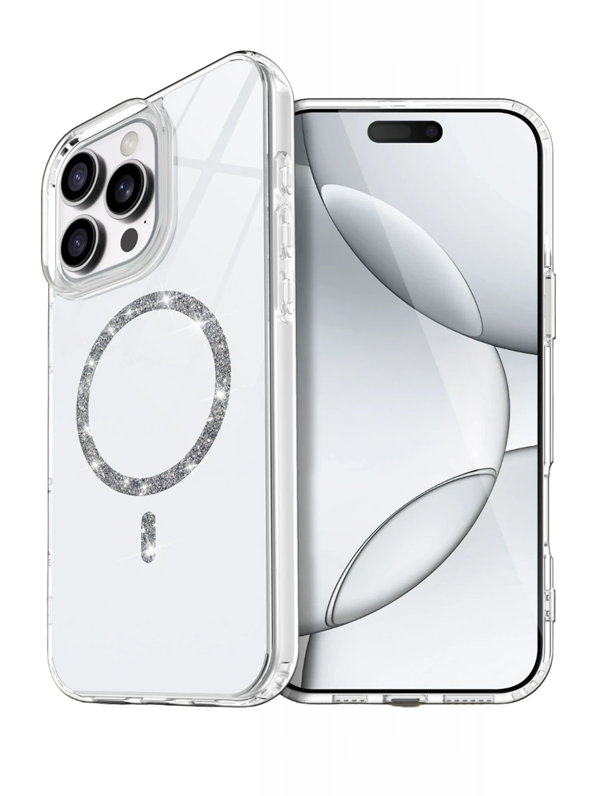 Newface Apple iPhone 16 Pro Max Live Diamond Magsafe Kapak - Şeffaf