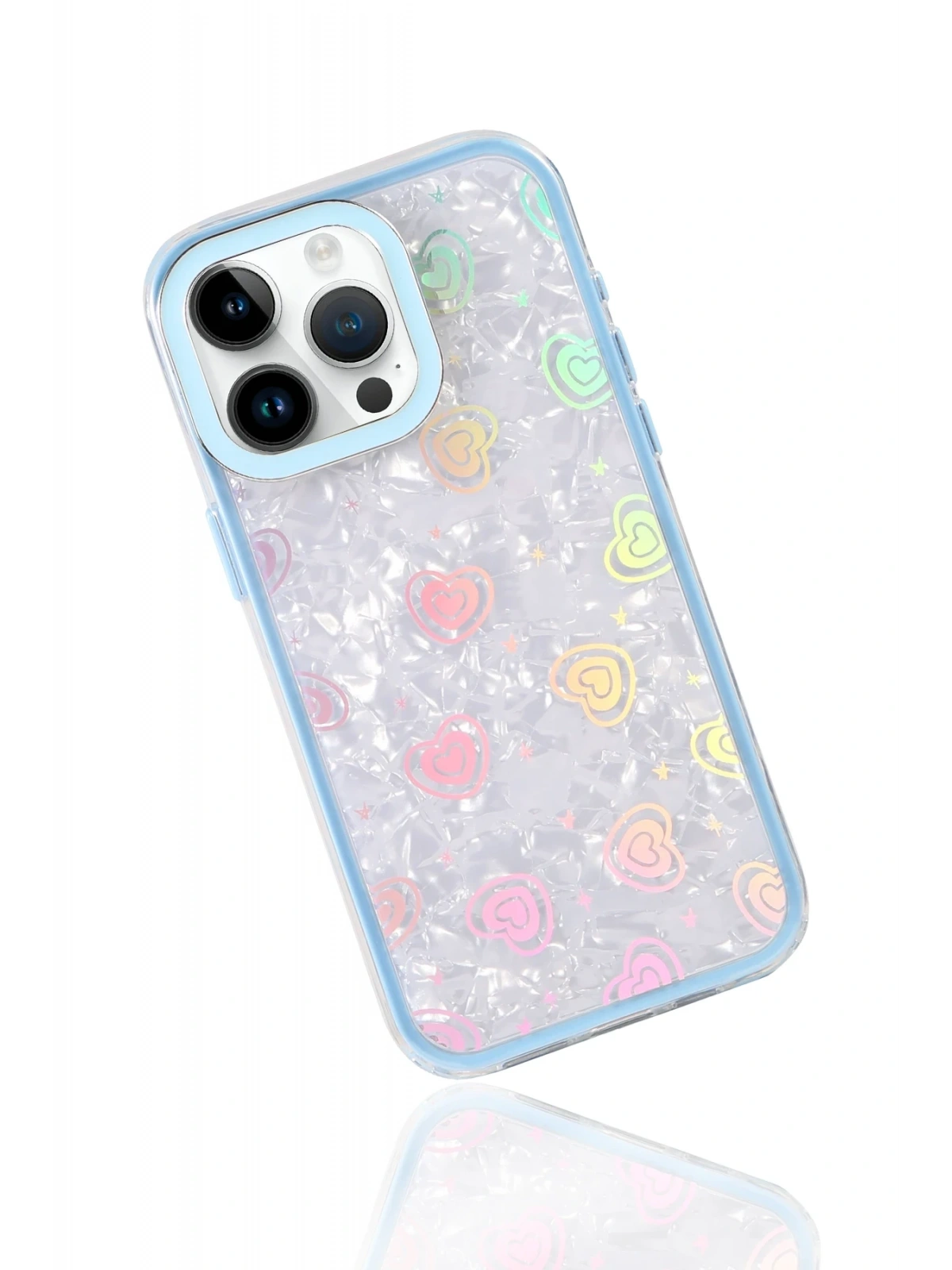 Newface Apple iPhone 16 Pro Max Lumi Desenli Kapak - Mavi