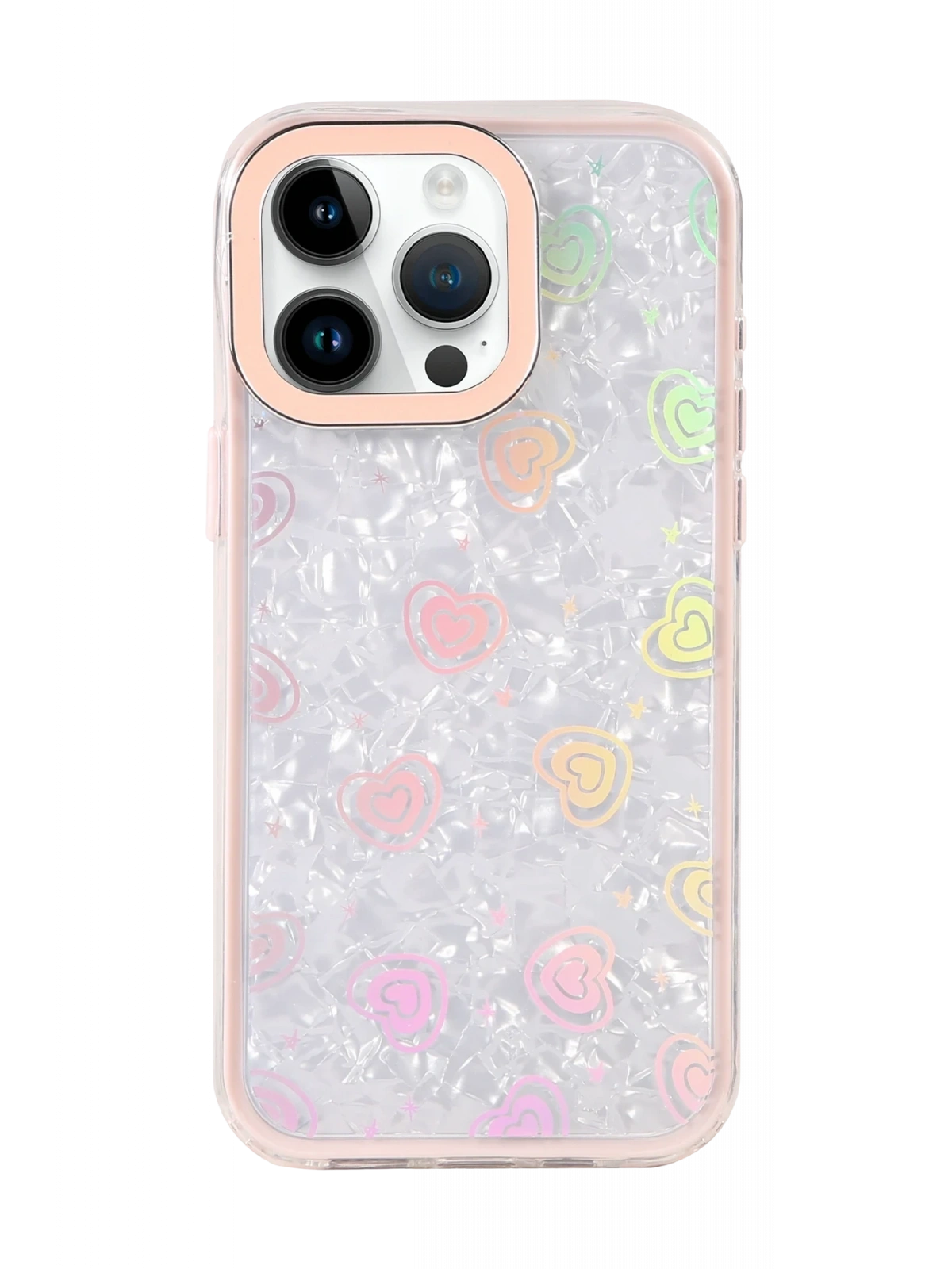 Newface Apple iPhone 16 Pro Max Lumi Desenli Kapak - Pembe