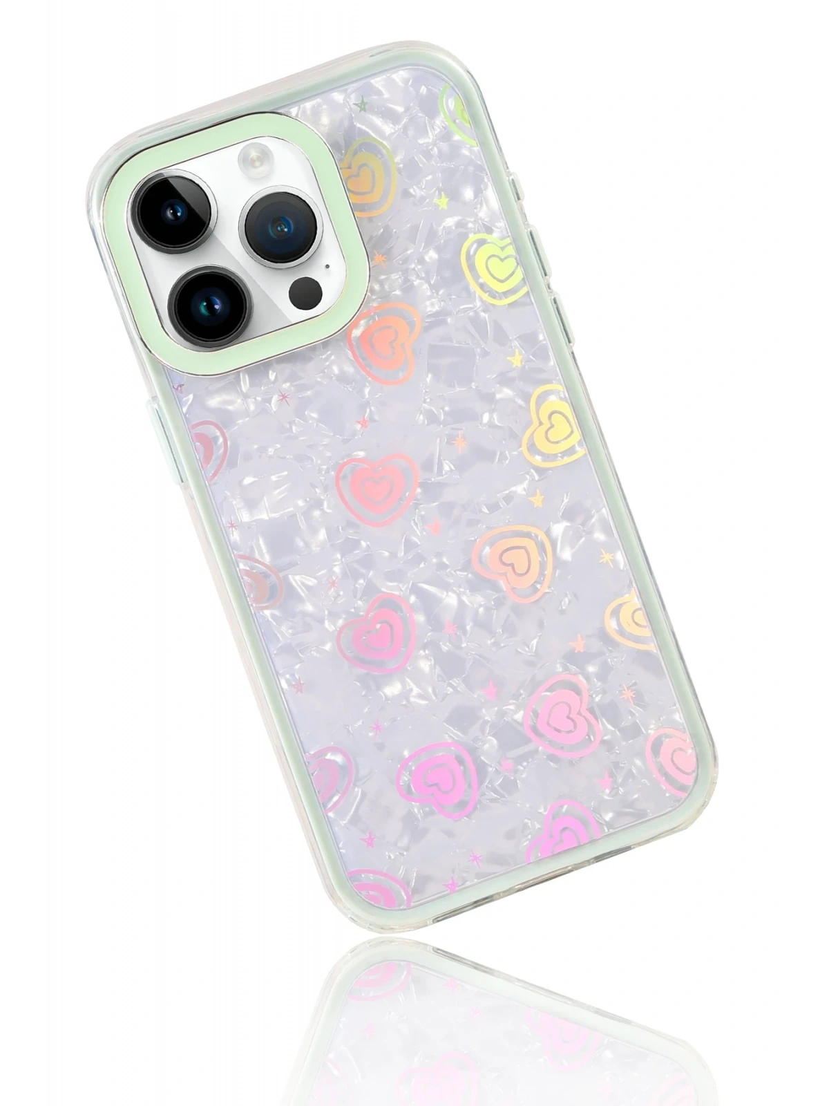 Newface Apple iPhone 16 Pro Max Lumi Desenli Kapak - Yeşil