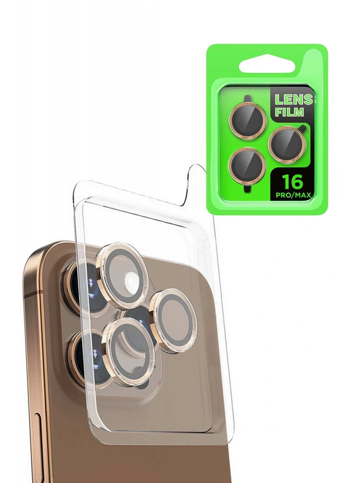 Newface Apple iPhone 16 Pro Max Raze Metal Kamera Lens - Desert