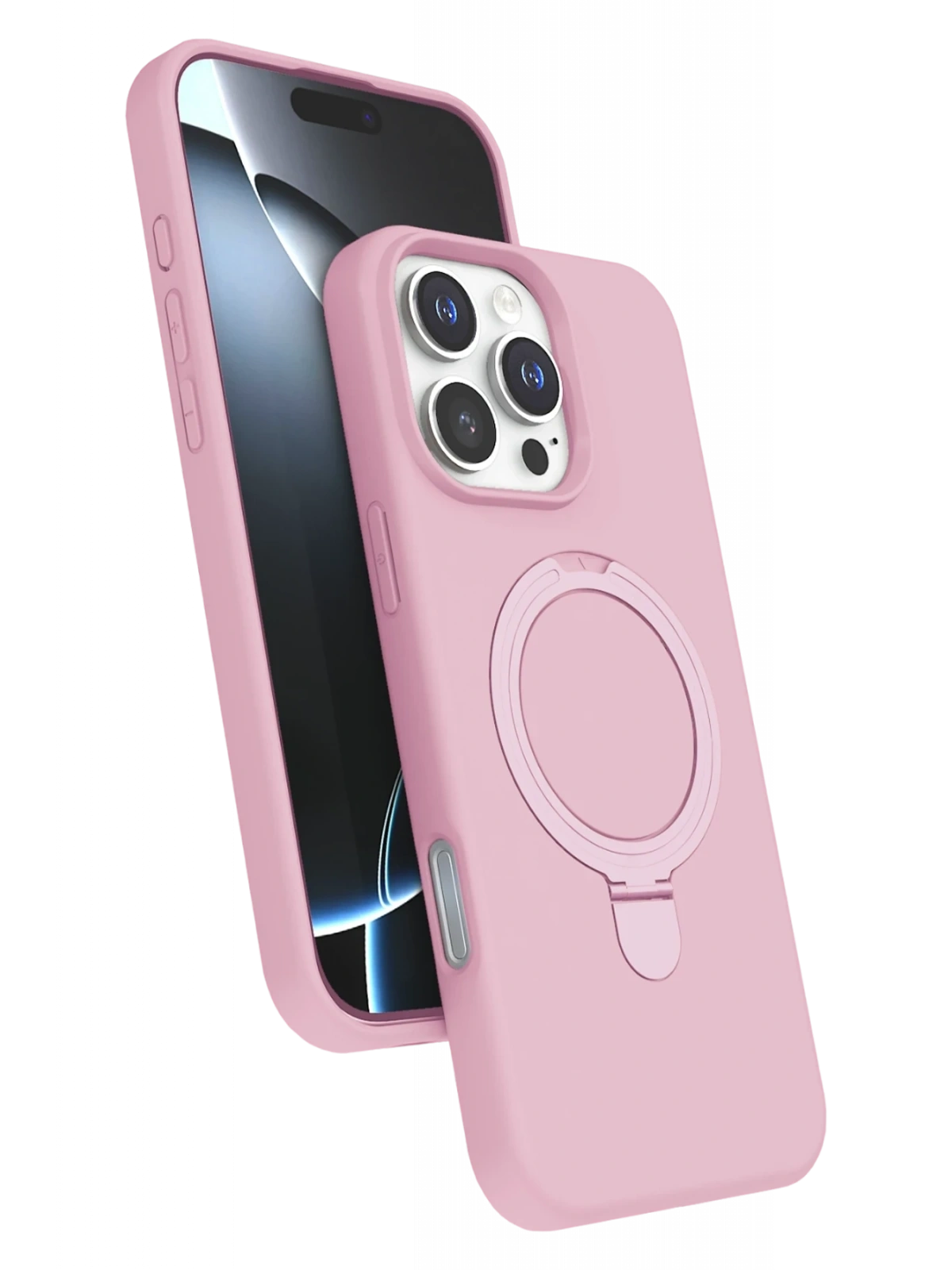 Newface Apple iPhone 16 Pro Max Regal Magsafe Standlı Kapak - Açık Pembe