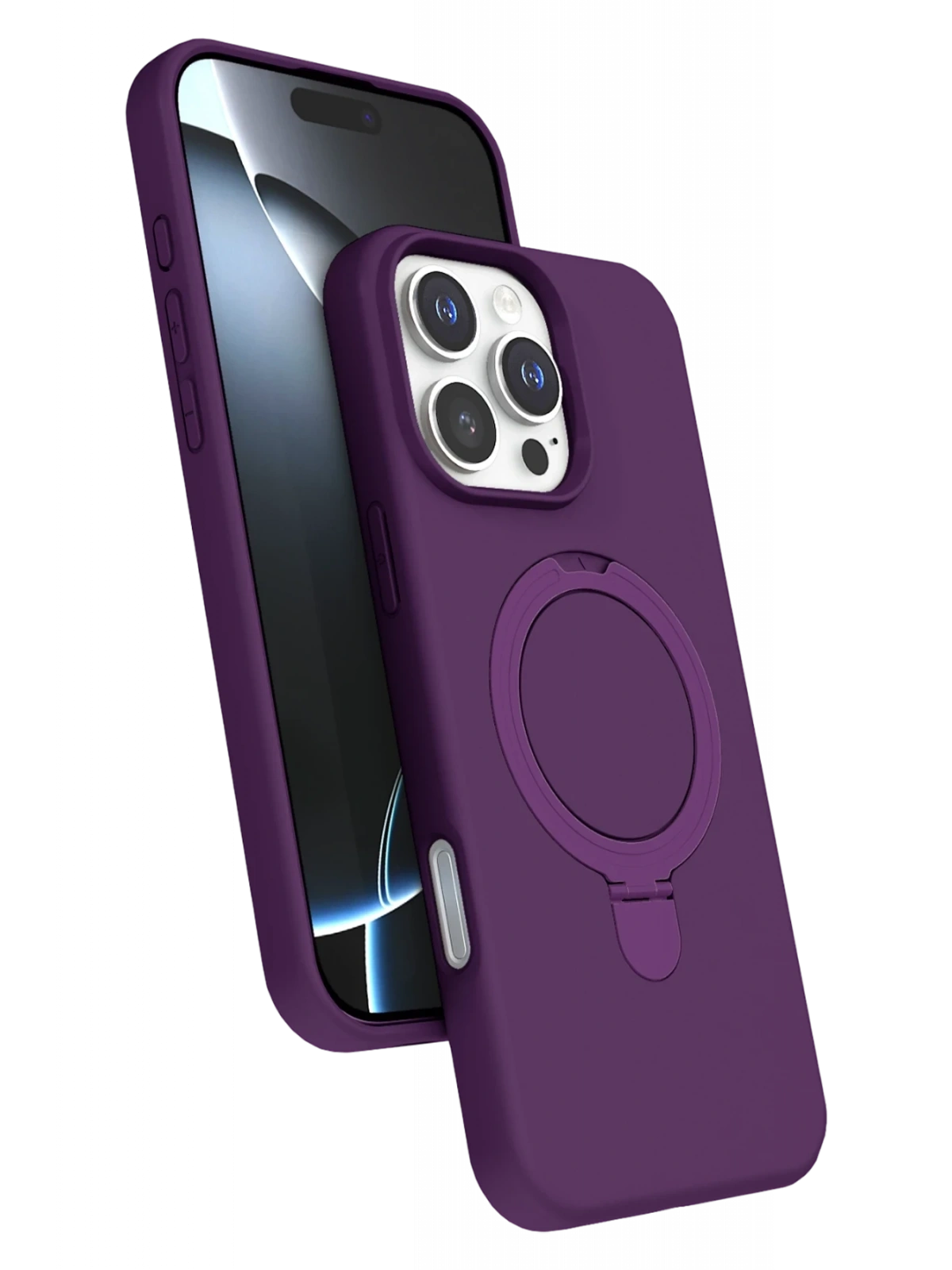 Newface Apple iPhone 16 Pro Max Regal Magsafe Standlı Kapak - Derin Mor
