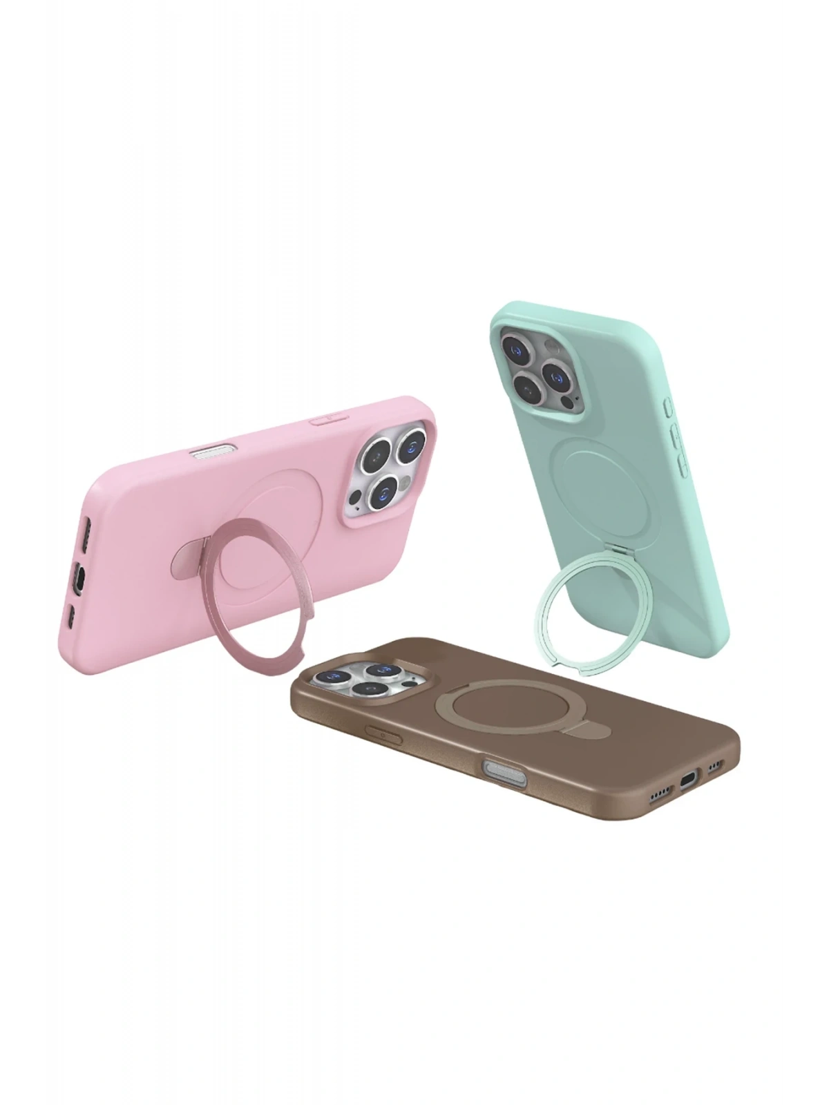 Newface Apple iPhone 16 Pro Regal Magsafe Standlı Kapak - Lila
