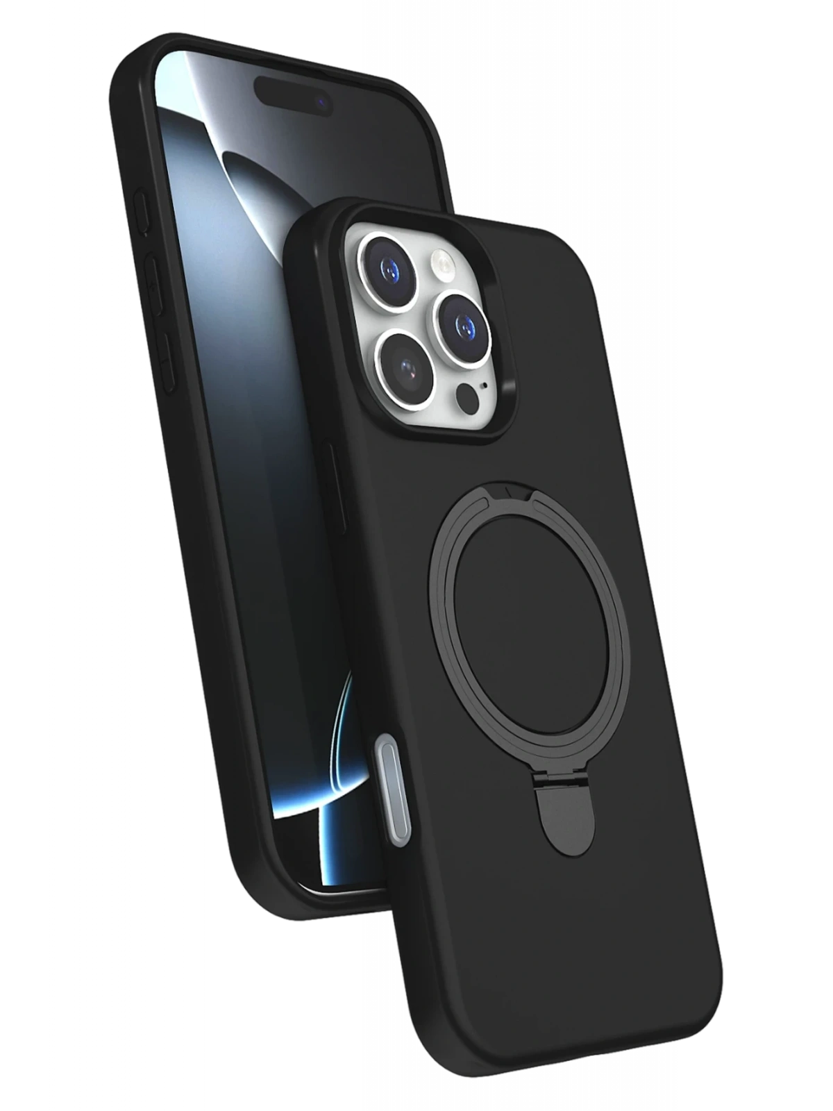 Newface Apple iPhone 16 Pro Regal Magsafe Standlı Kapak - Siyah